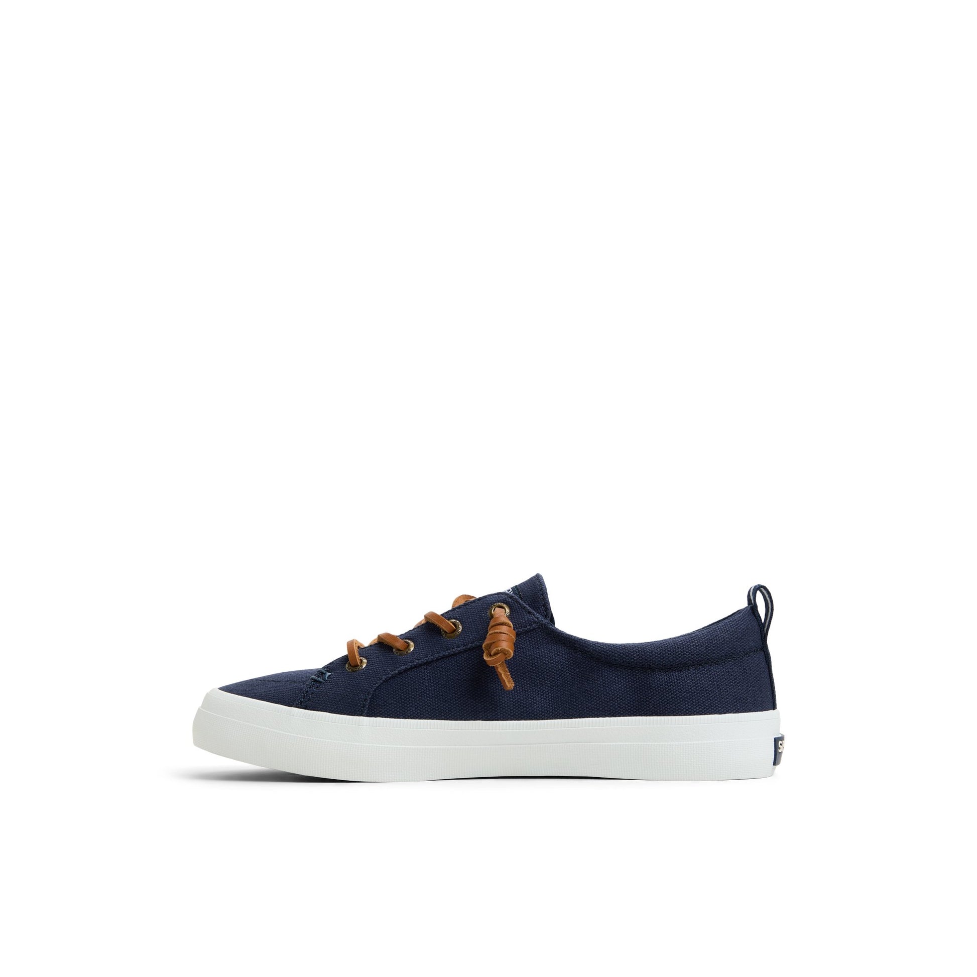 Three-quarter angle of Navy Crest Vibe Sneaker Low Top Sneakers's back side