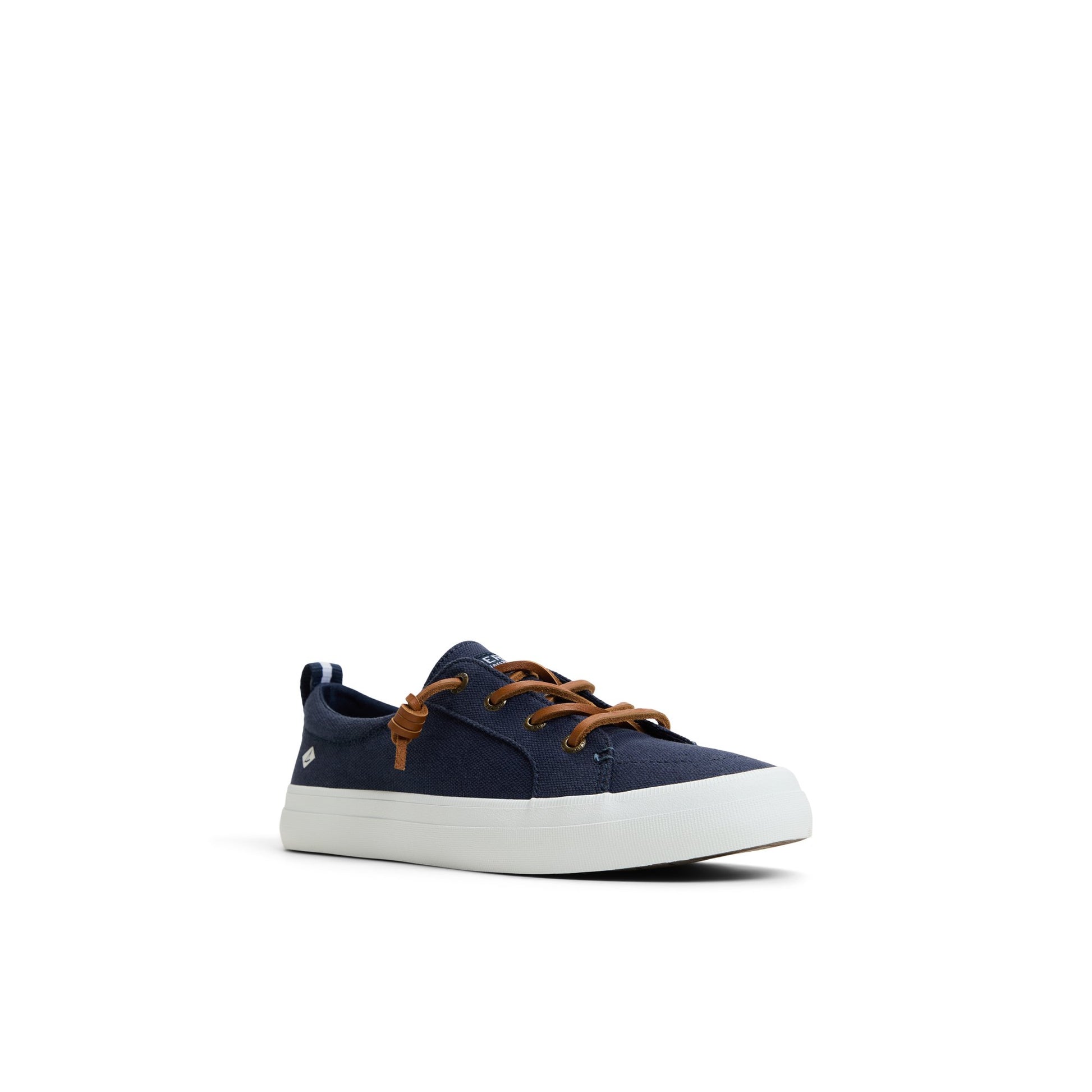 Side view of Navy Crest Vibe Sneaker Low Top Sneakers
