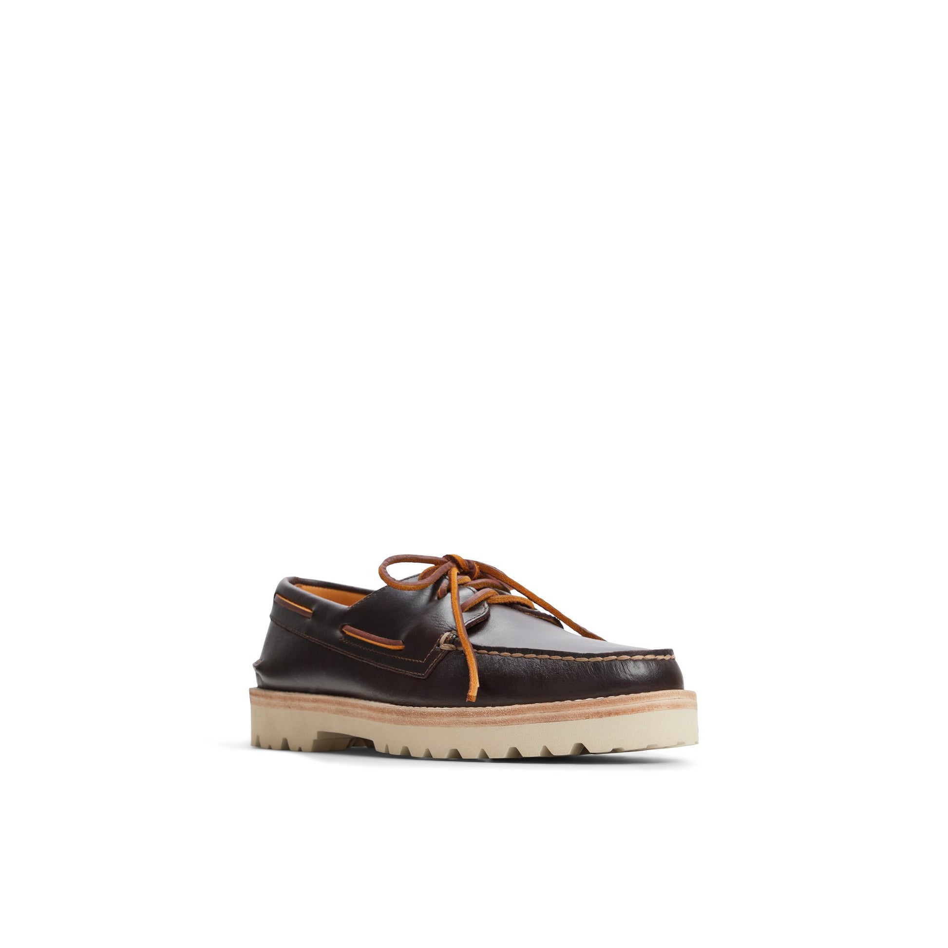 Side view of Brown Authentic Original™ 2-Eye Lug Boat Shoe Boat Shoes