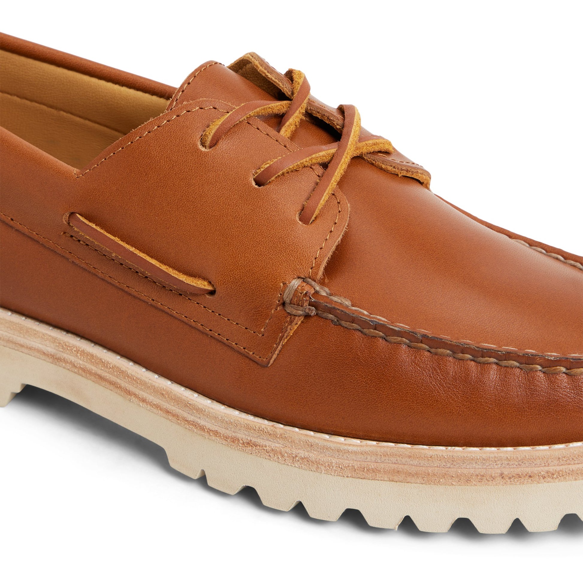 View of Tan Authentic Original™ 2-Eye Lug Boat Shoe Boat Shoes's sole