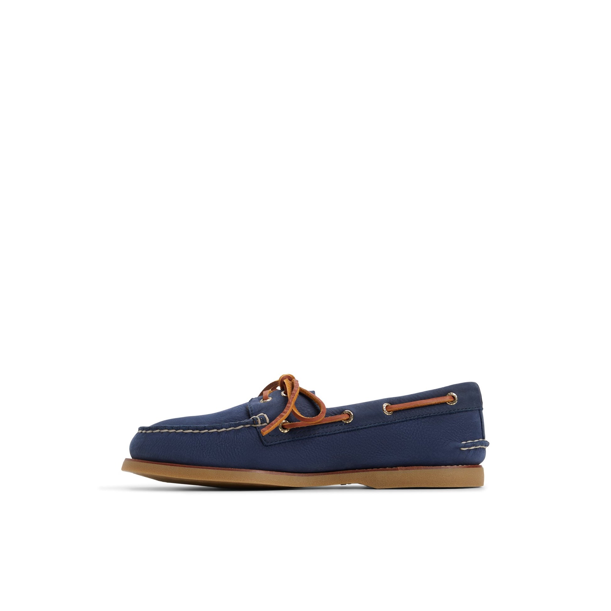 Three-quarter angle of Navy Gold Cup™ Authentic Original™ 2-Eye Boat Shoe Boat Shoes's back side