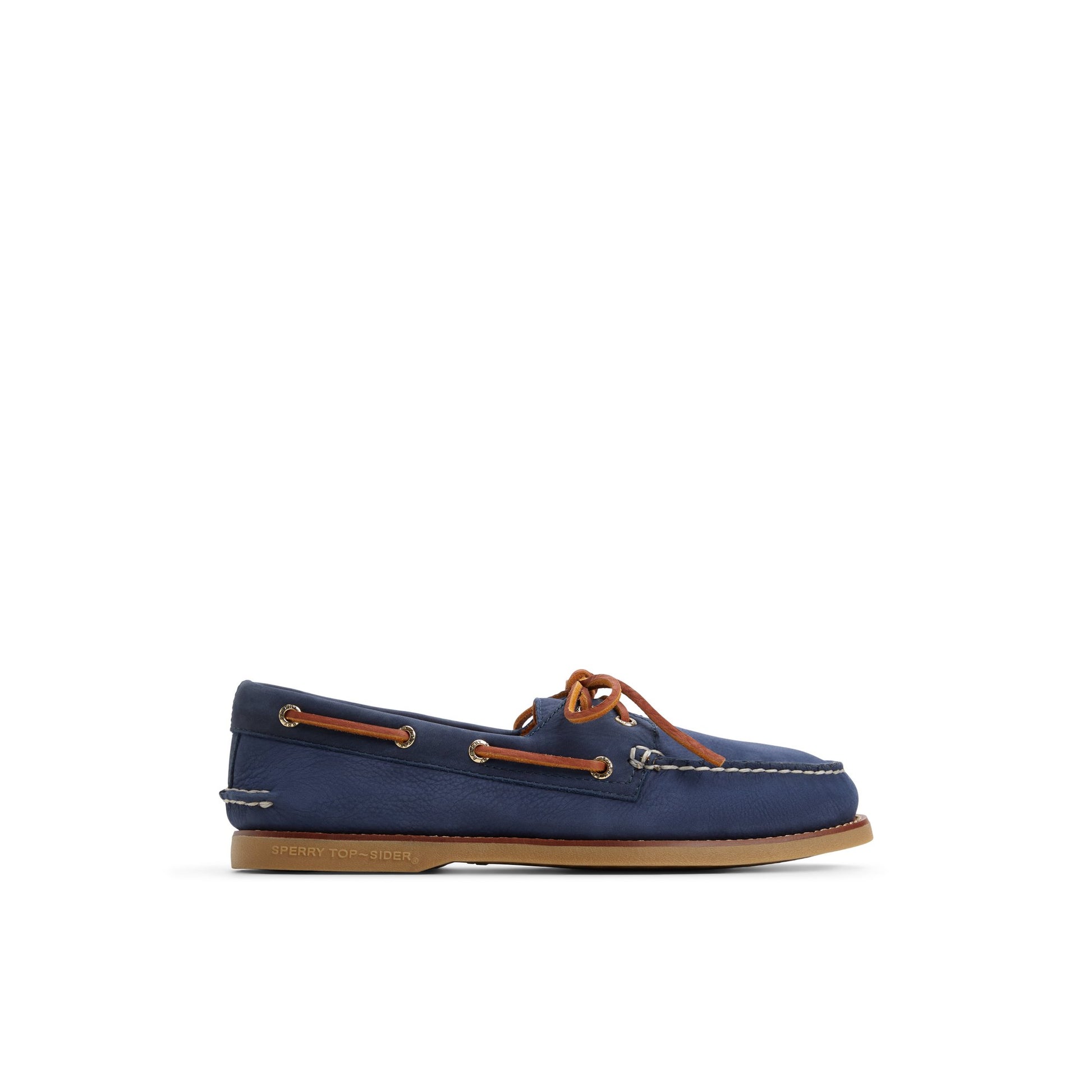 Main View of Navy Gold Cup™ Authentic Original™ 2-Eye Boat Shoe Boat Shoes for Mens