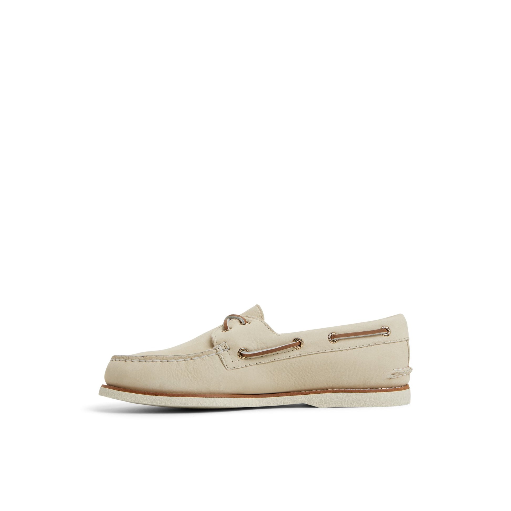 Three-quarter angle of Sand Gold Cup™ Authentic Original™ 2-Eye Boat Shoe Boat Shoes's back side