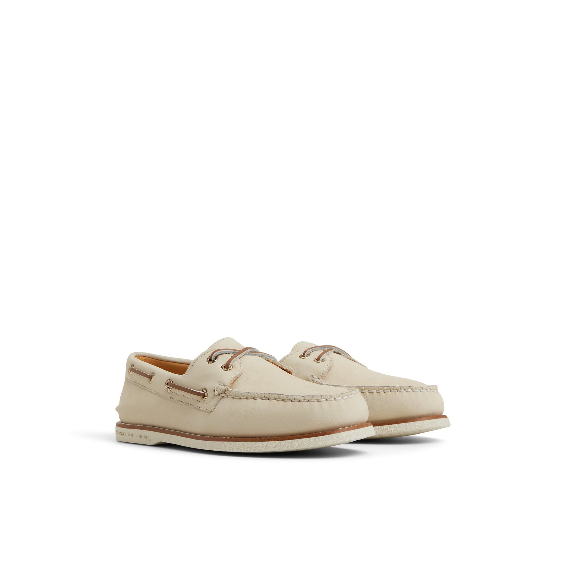 Side view of Sand Gold Cup™ Authentic Original™ 2-Eye Boat Shoe Boat Shoes