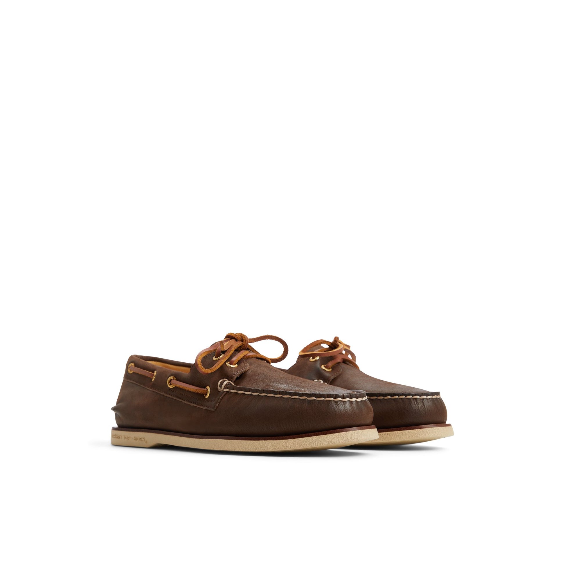 Side view of Brown Gold Cup™ Authentic Original™ 2-Eye Boat Shoe Boat Shoes