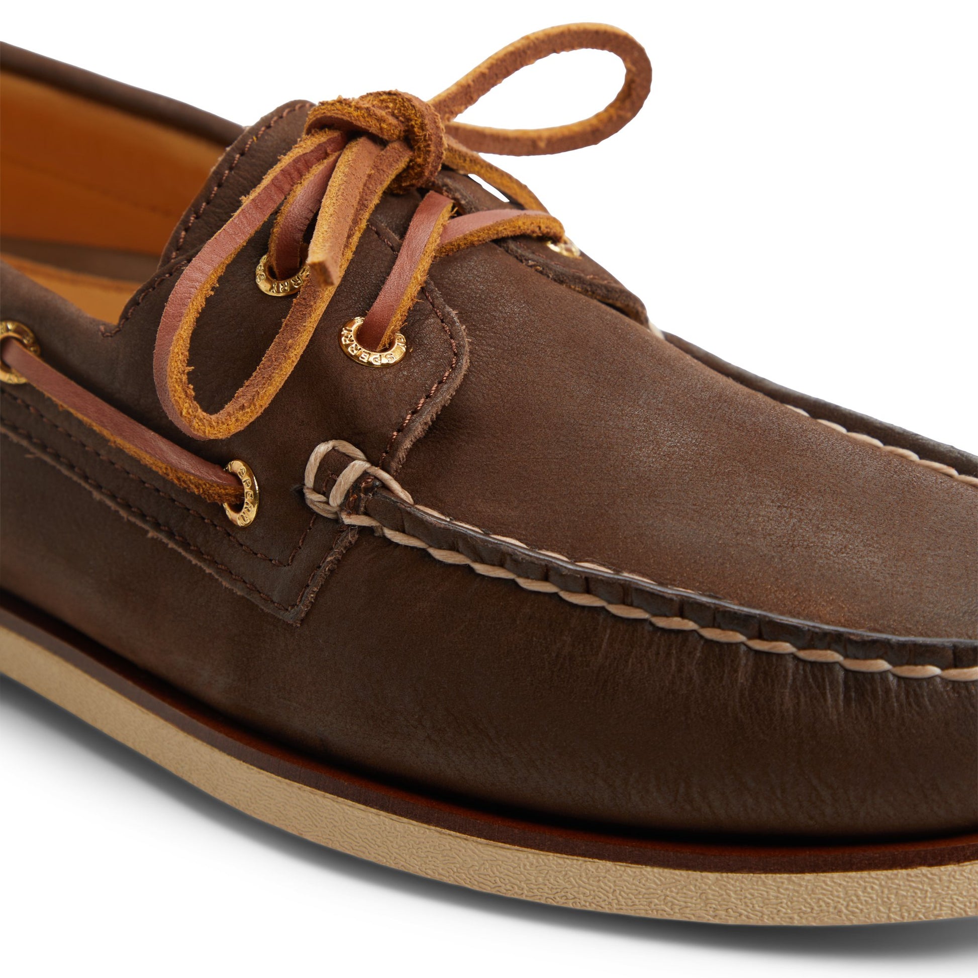 View of Brown Gold Cup™ Authentic Original™ 2-Eye Boat Shoe Boat Shoes's sole