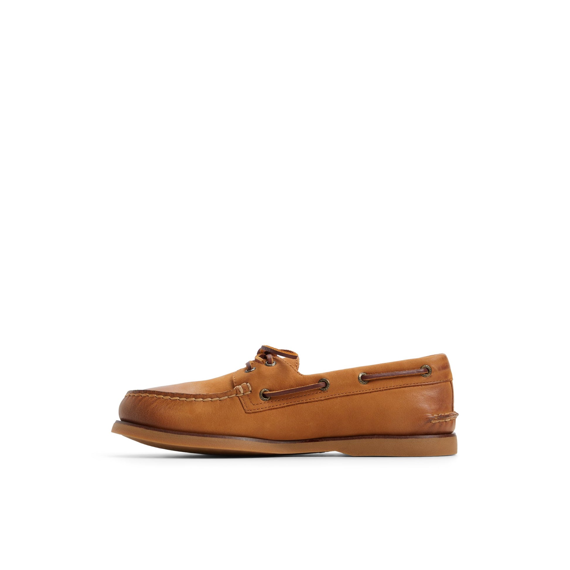 Three-quarter angle of Medium beige Gold Cup™ Authentic Original™ 2-Eye Boat Shoe Boat Shoes's back side