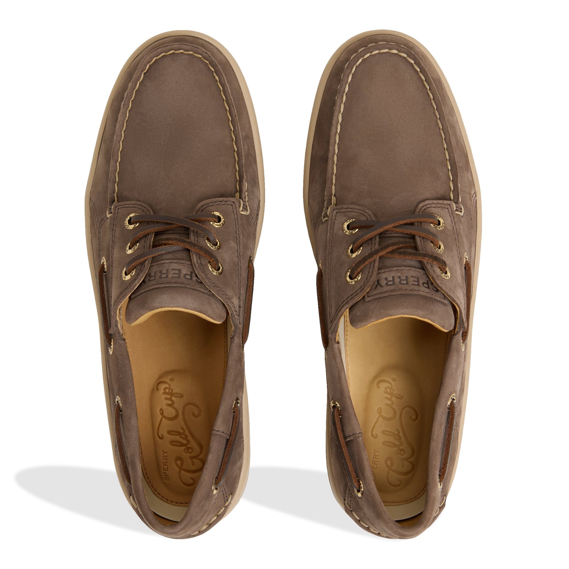 Top-down view of the Brown Gold Cup™ Billfish Boat Shoe Boat Shoes
