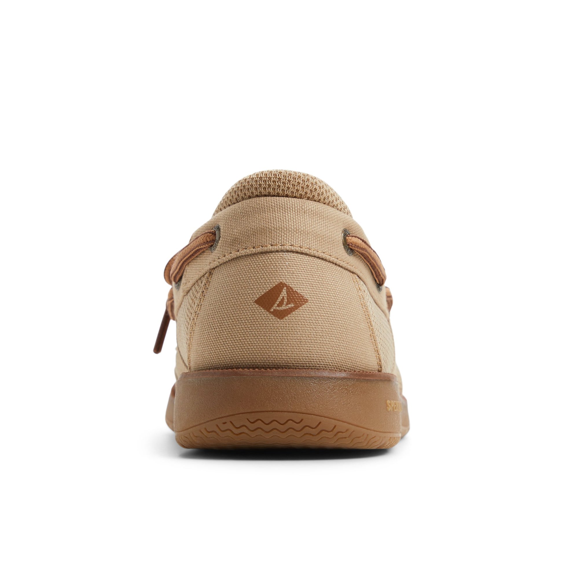 Three-quarter angle of Taupe Surveyor 2 Eye Boat Shoes Boat Shoes's front side