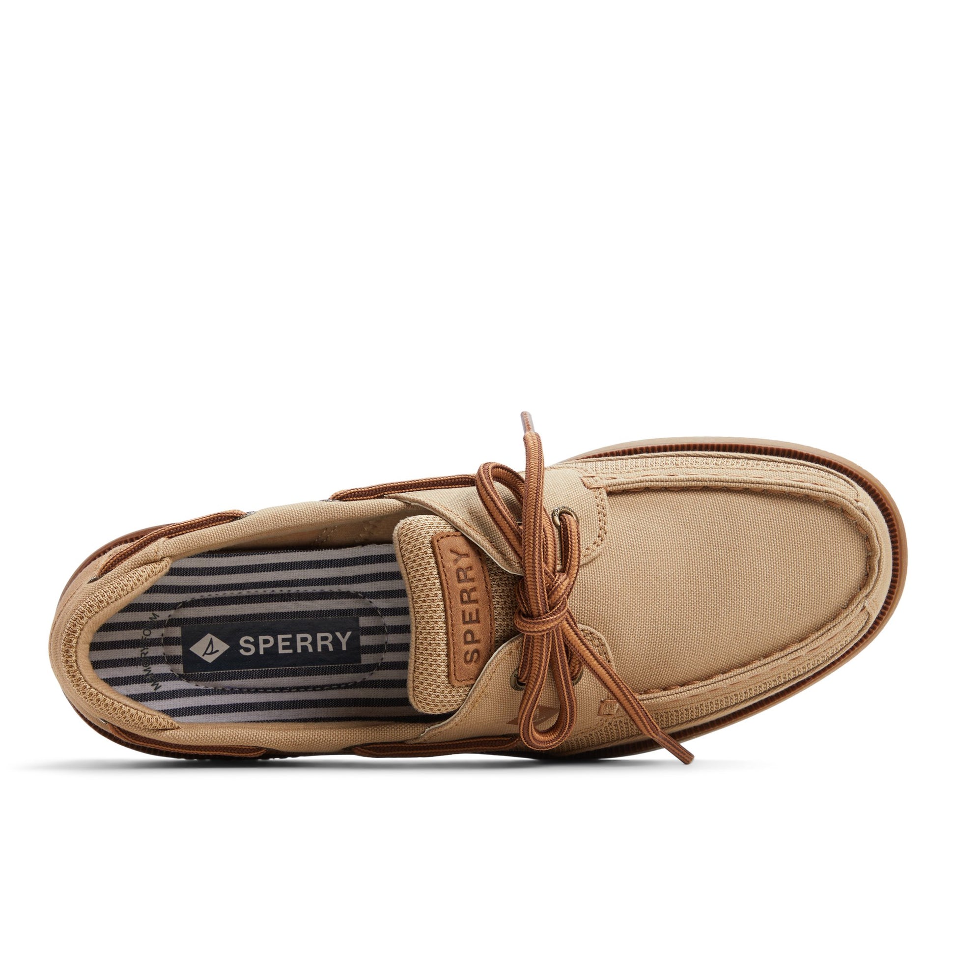 Top-down view of the Taupe Surveyor 2 Eye Boat Shoes Boat Shoes