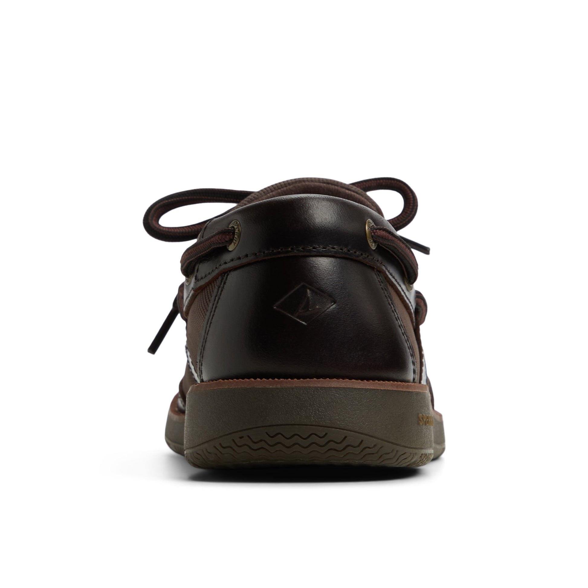 Three-quarter angle of Dark Brown Surveyor 2 Eye Boat Shoes Boat Shoes's front side