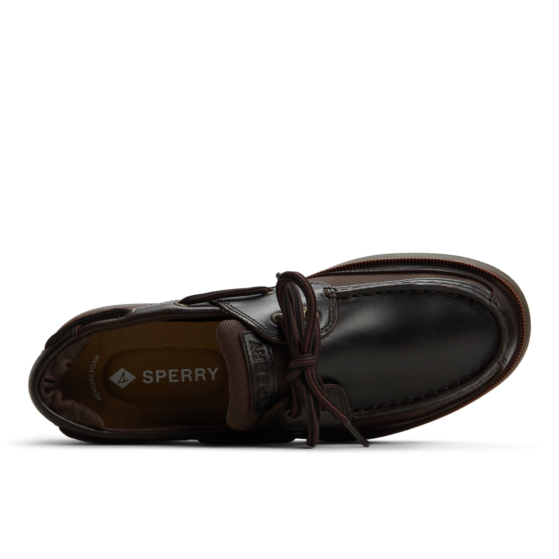Top-down view of the Dark Brown Surveyor 2 Eye Boat Shoes Boat Shoes