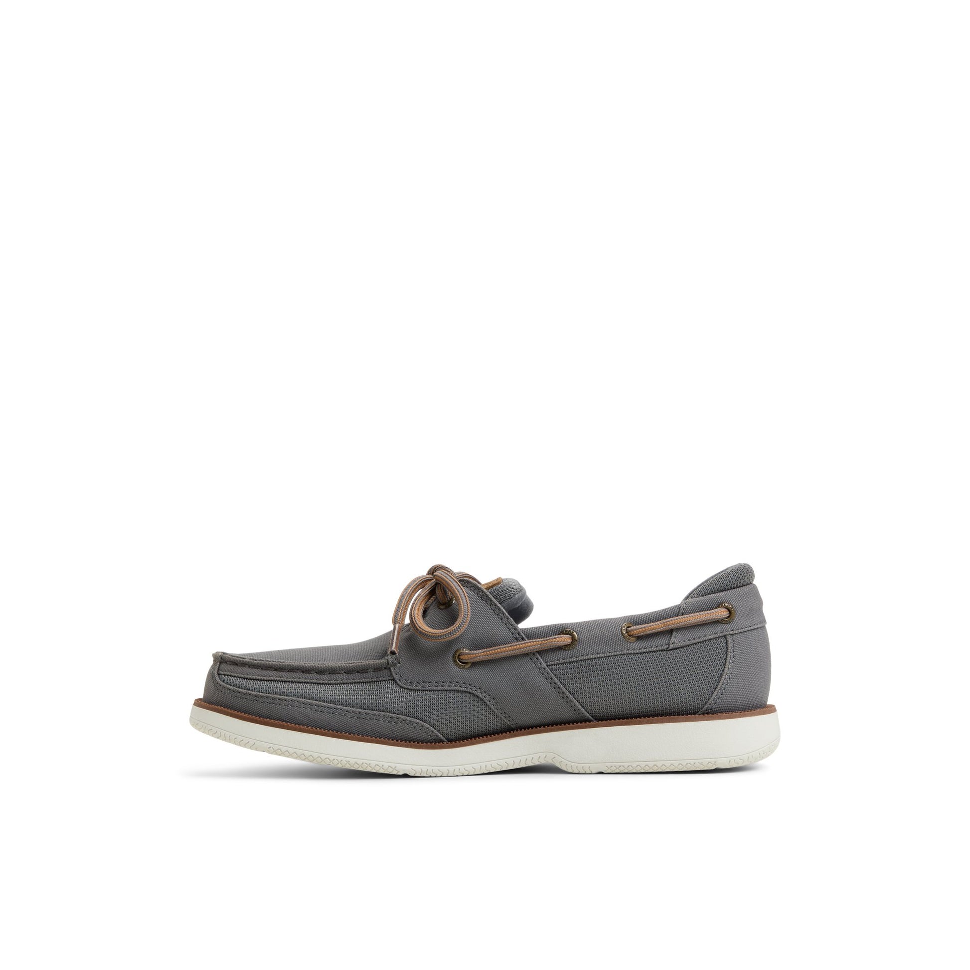 Three-quarter angle of Grey Surveyor 2 Eye Boat Shoes Boat Shoes's back side