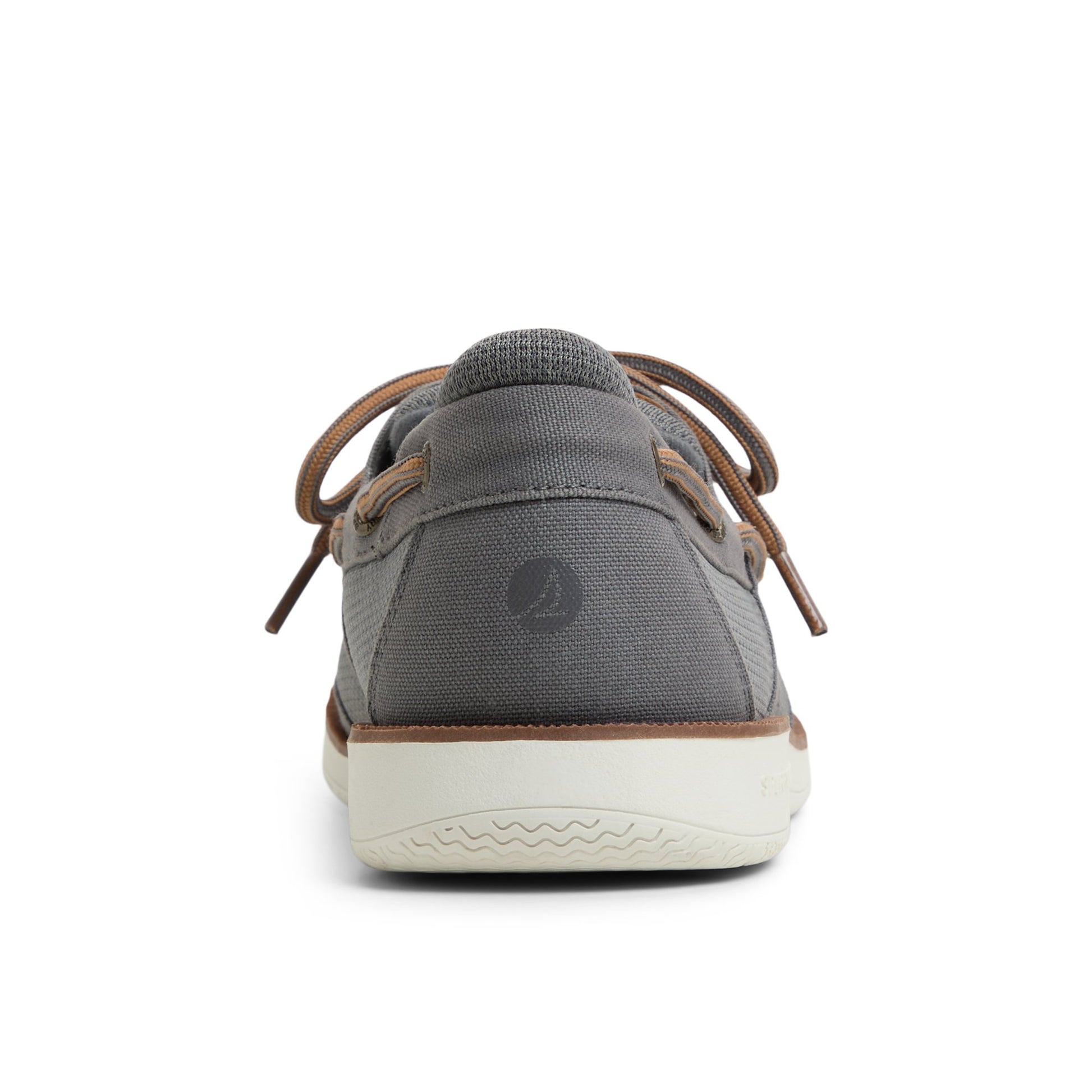 Three-quarter angle of Grey Surveyor 2 Eye Boat Shoes Boat Shoes's front side