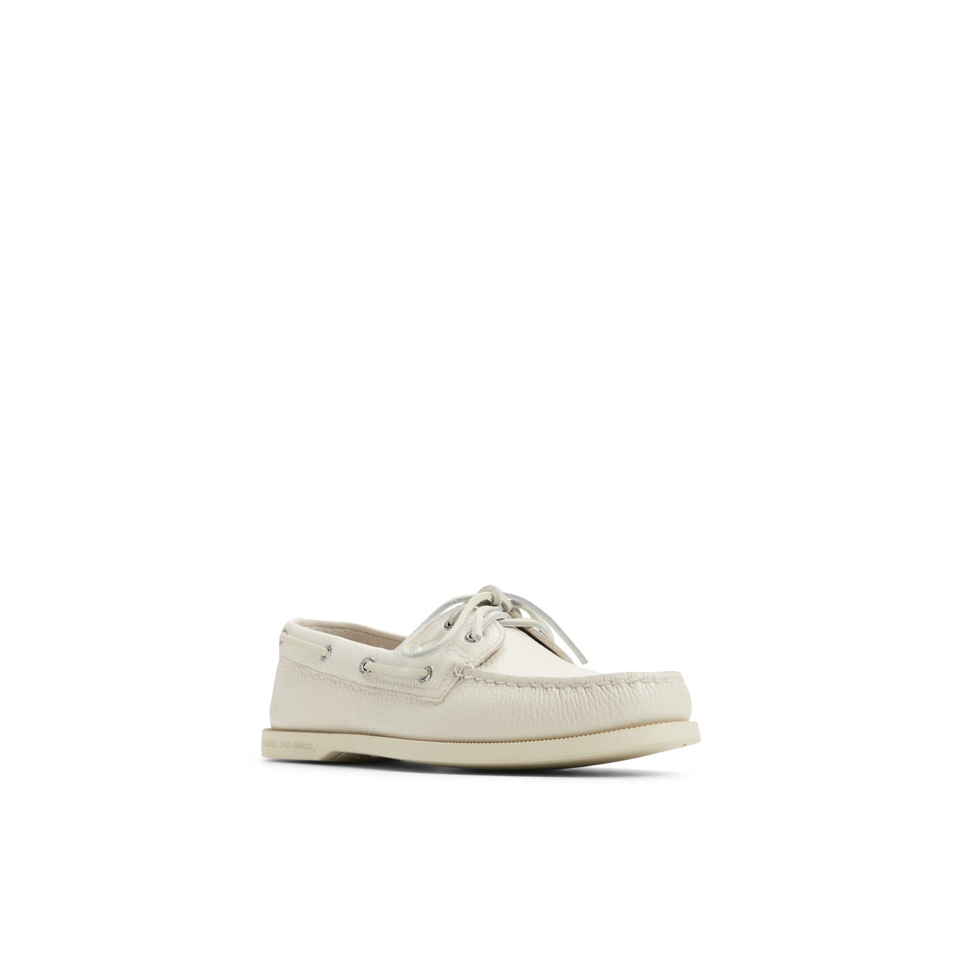Side view of White Authentic Original™ 2 Eye Boat Shoe Boat Shoes