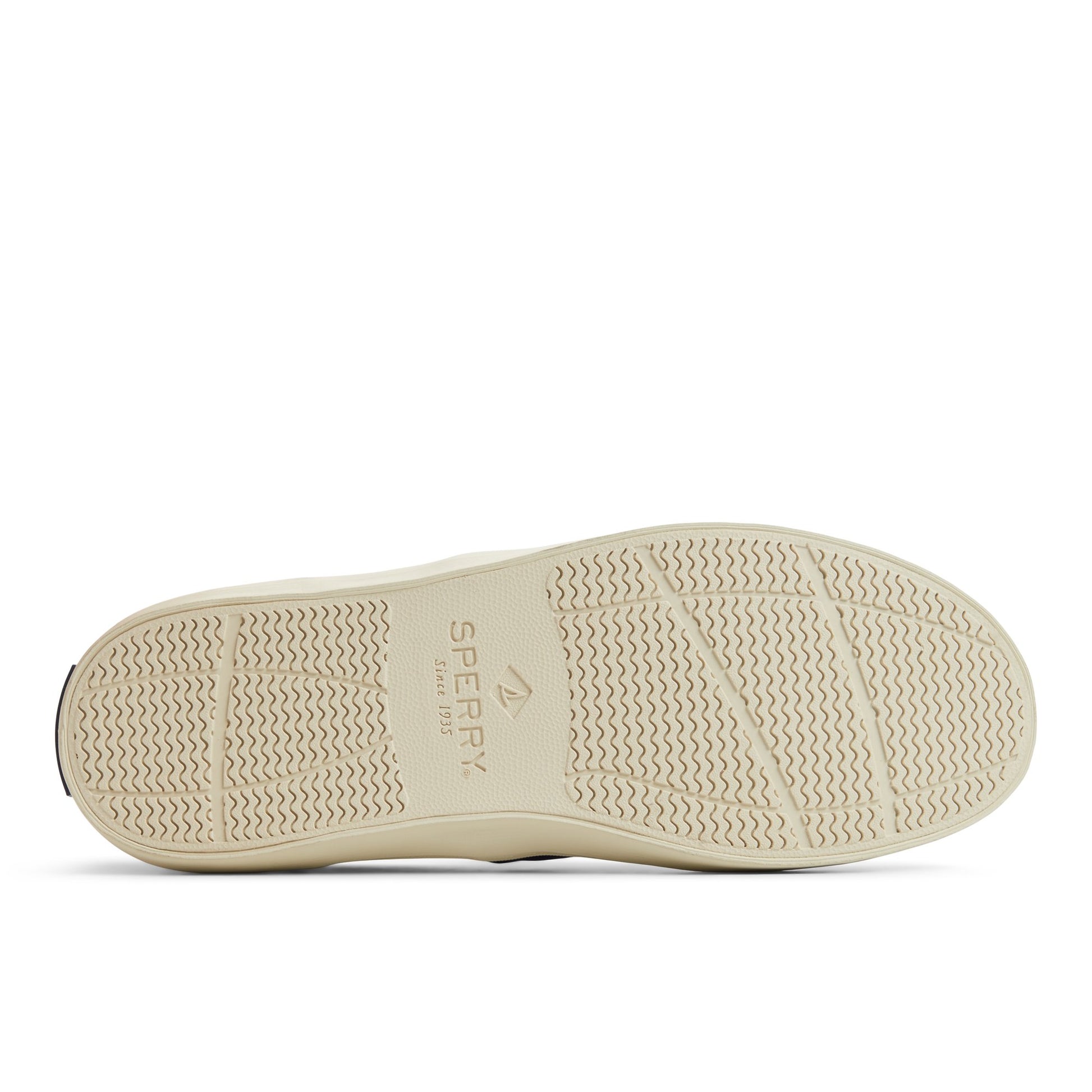 Close-up of the Navy Bowery Slip On Sneaker Slip-on Sneakers