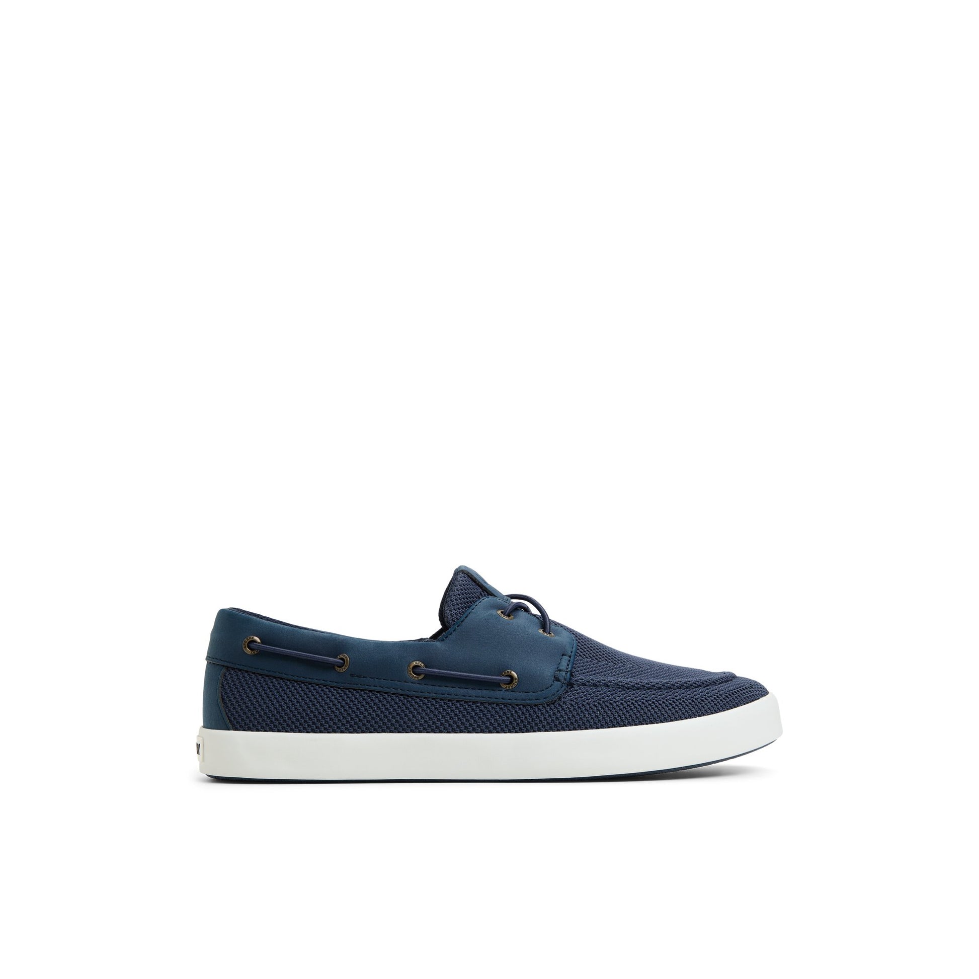 Main View of Navy Bahama II Knit Boat Shoes for Mens