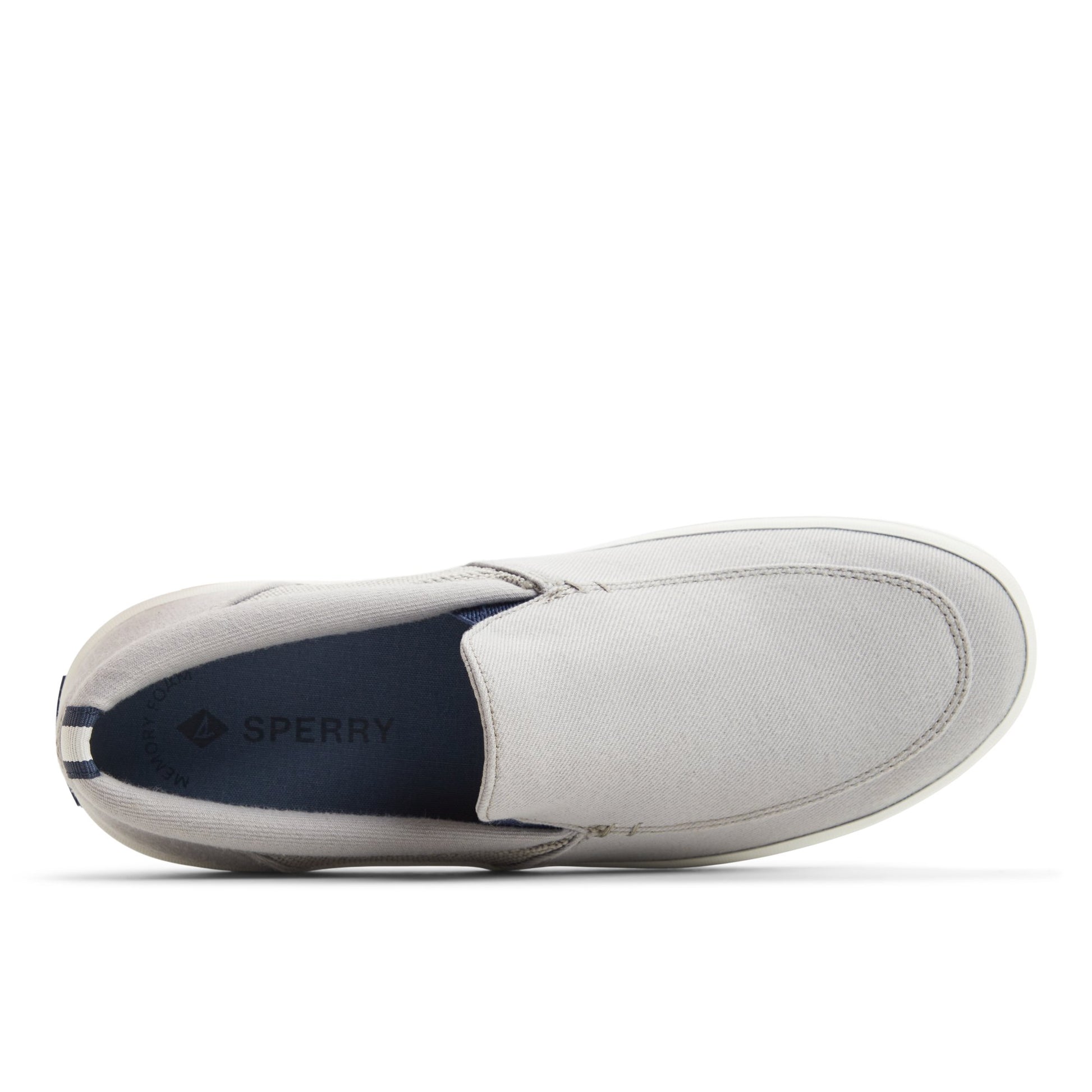 Top-down view of the Grey Bowery Slip On Sneaker Slip-on Sneakers