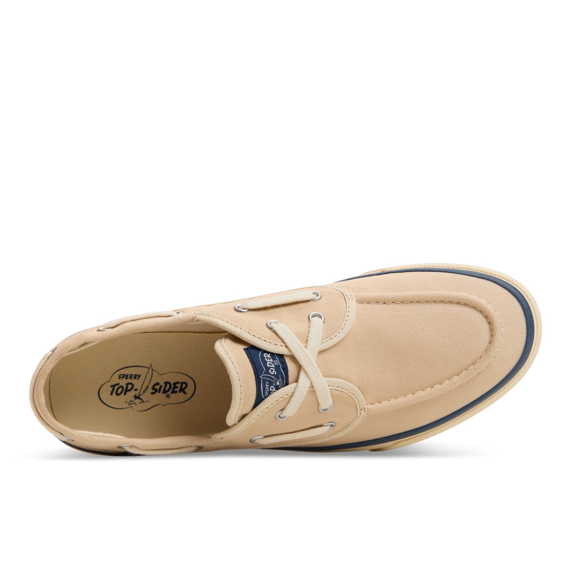 Top-down view of the Light Beige Sea Mate Boat Shoe Sneaker Boat Shoes