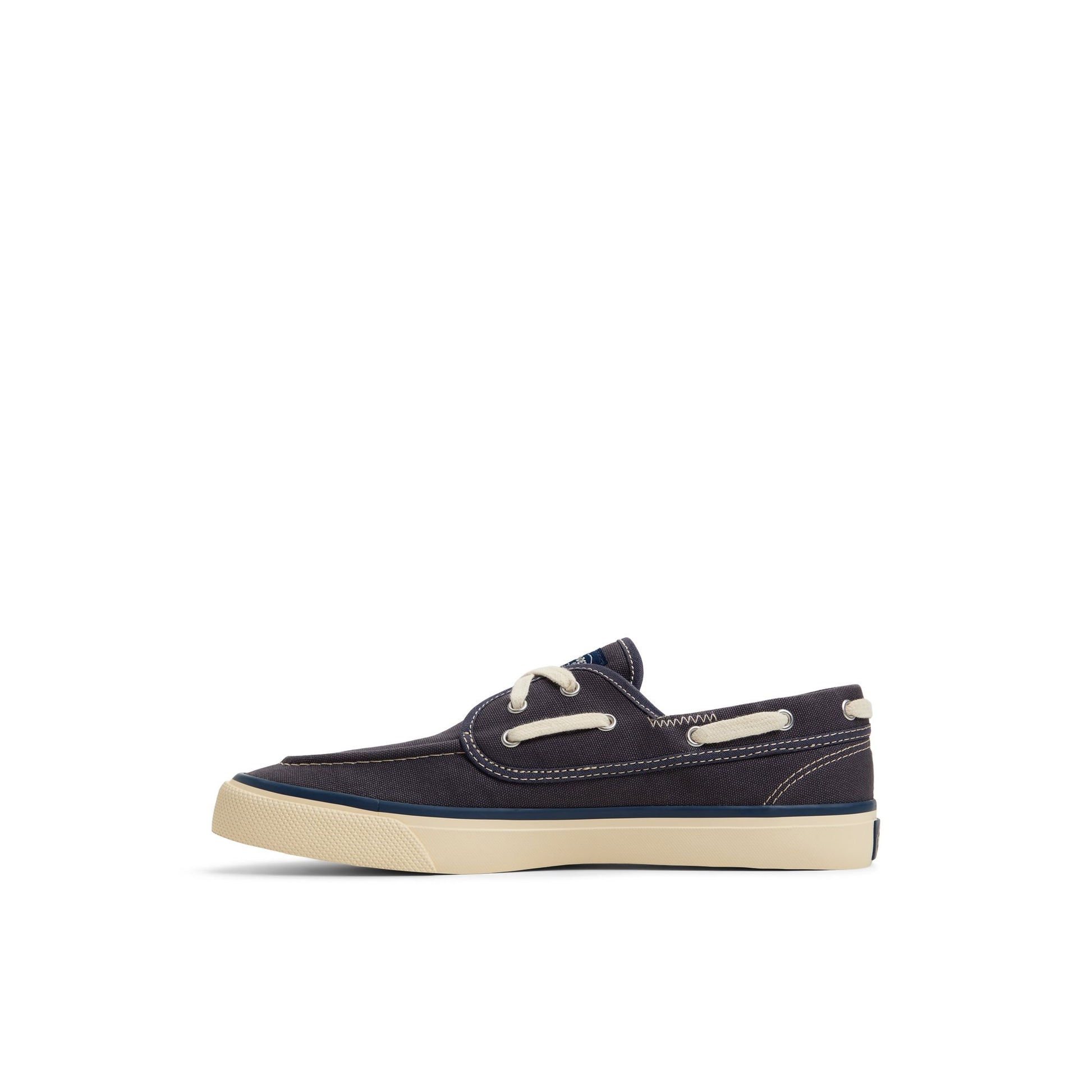 Three-quarter angle of Navy Sea Mate Boat Shoe Sneaker Boat Shoes's back side