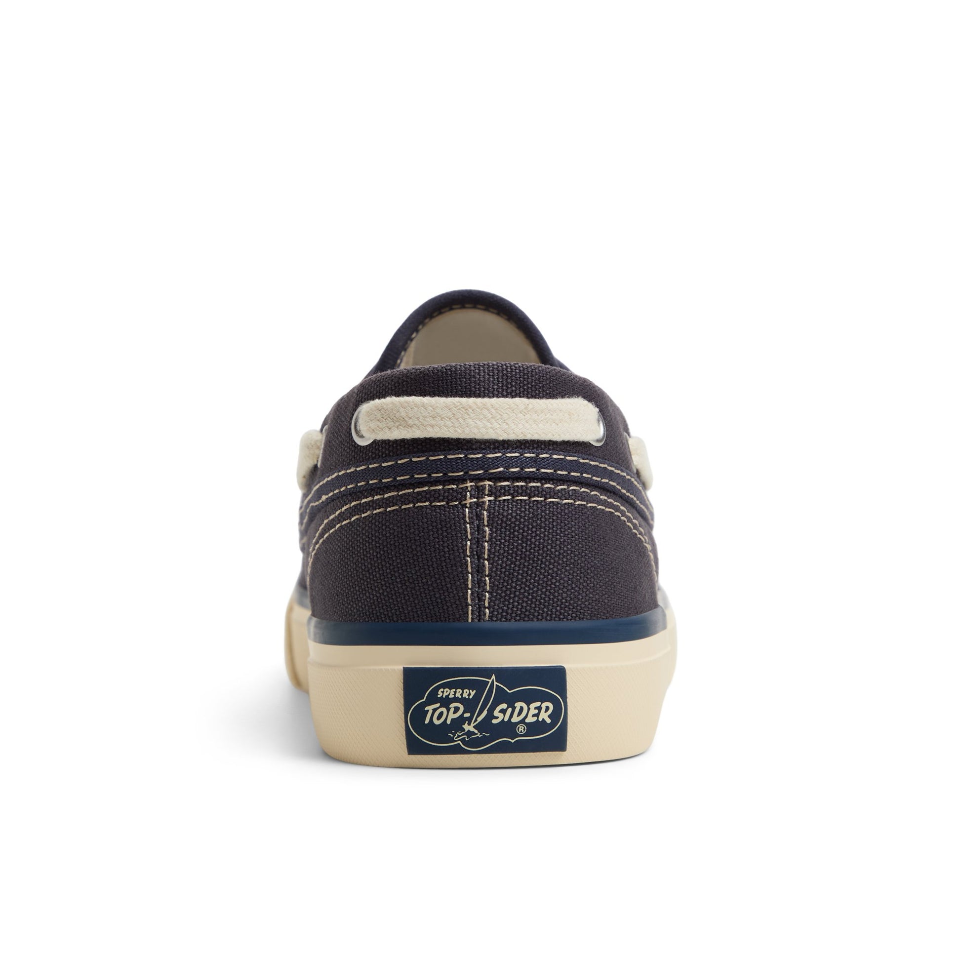 Three-quarter angle of Navy Sea Mate Boat Shoe Sneaker Boat Shoes's front side