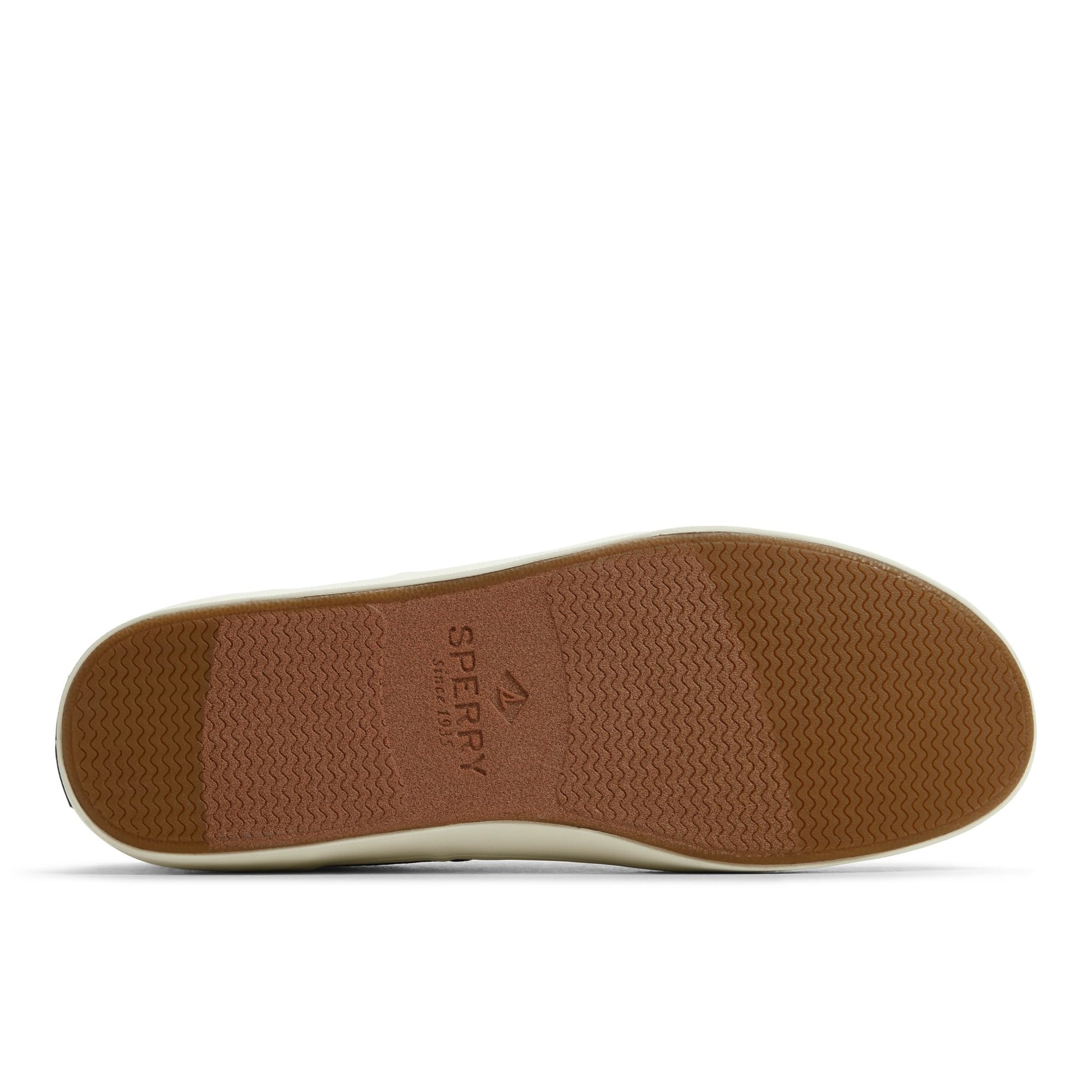 Close-up of the Black Moc Striper Sneakers Low Top Sneakers