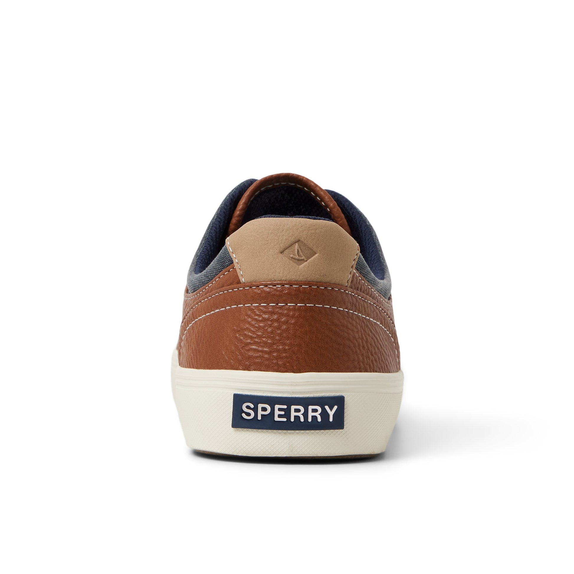 Three-quarter angle of Tan Moc Striper Sneakers Low Top Sneakers's front side