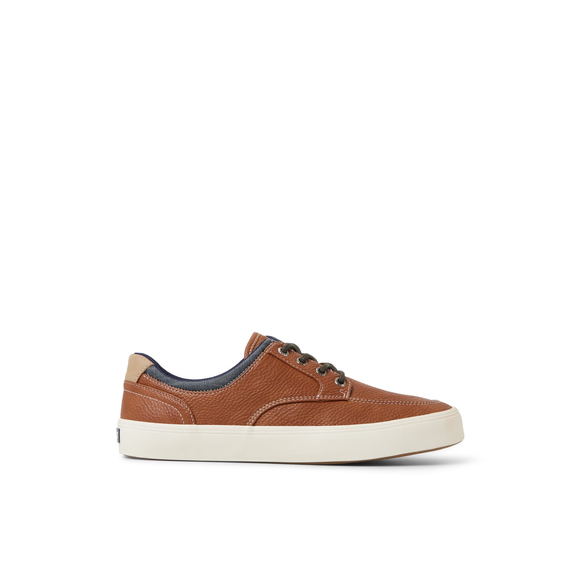 Main View of Tan Moc Striper Sneakers Low Top Sneakers for Mens