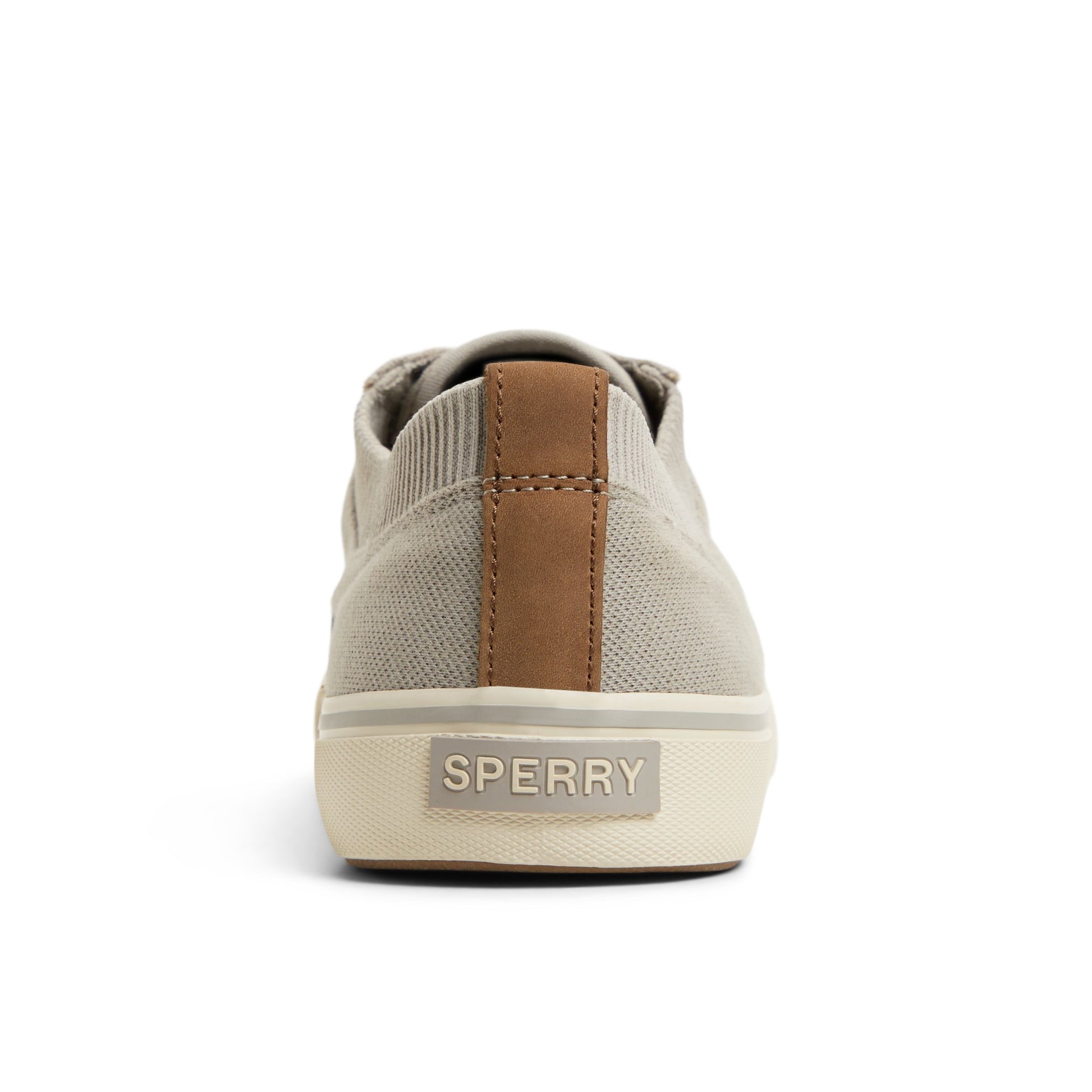 Three-quarter angle of Grey Striper II Knit Sneaker Low Top Sneakers's front side