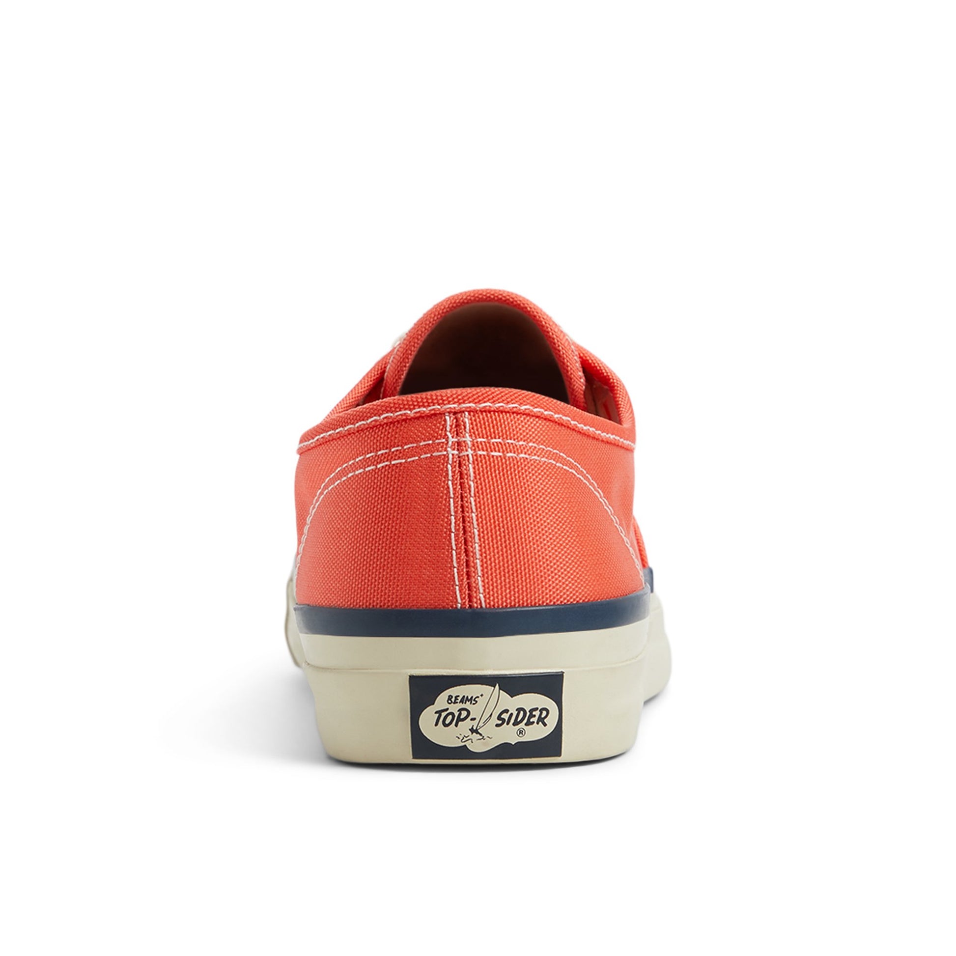 Three-quarter angle of Red Sperry x BEAMS PLUS Nylon CVO Low Top Sneakers's front side
