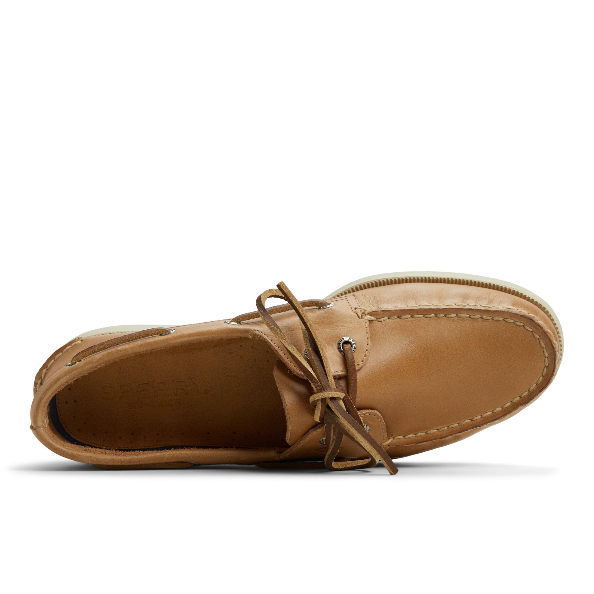 Top-down view of the Cream Authentic Original™ 2 Eye Boat Shoe Boat Shoes