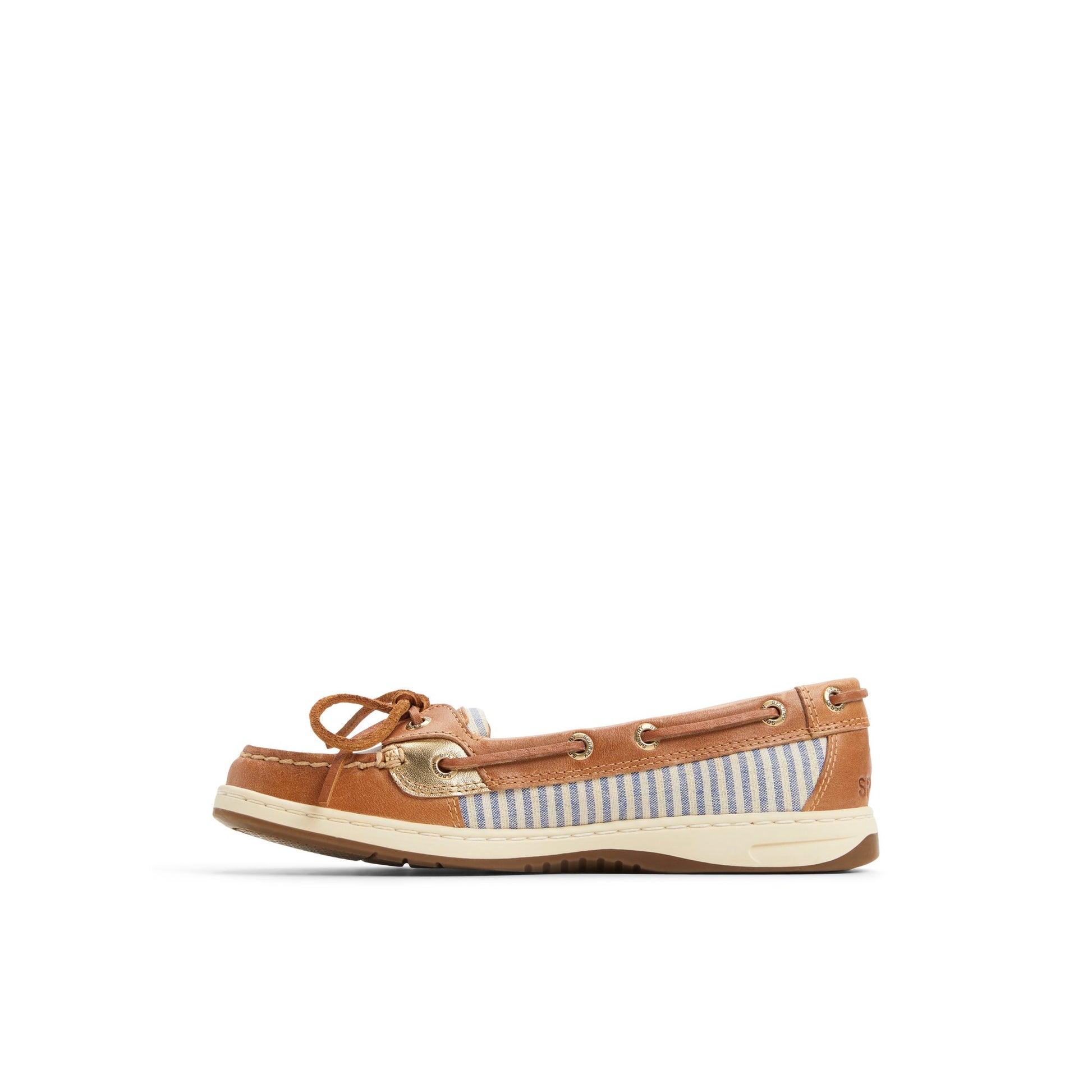 Three-quarter angle of Tan multi Angelfish 1 Eye Boat Shoe Boat Shoes's back side