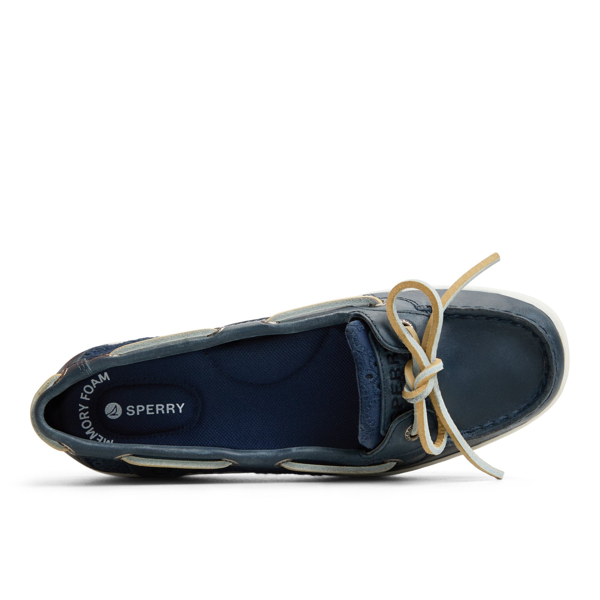 Top-down view of the Navy Angelfish Boat Shoe Boat Shoes