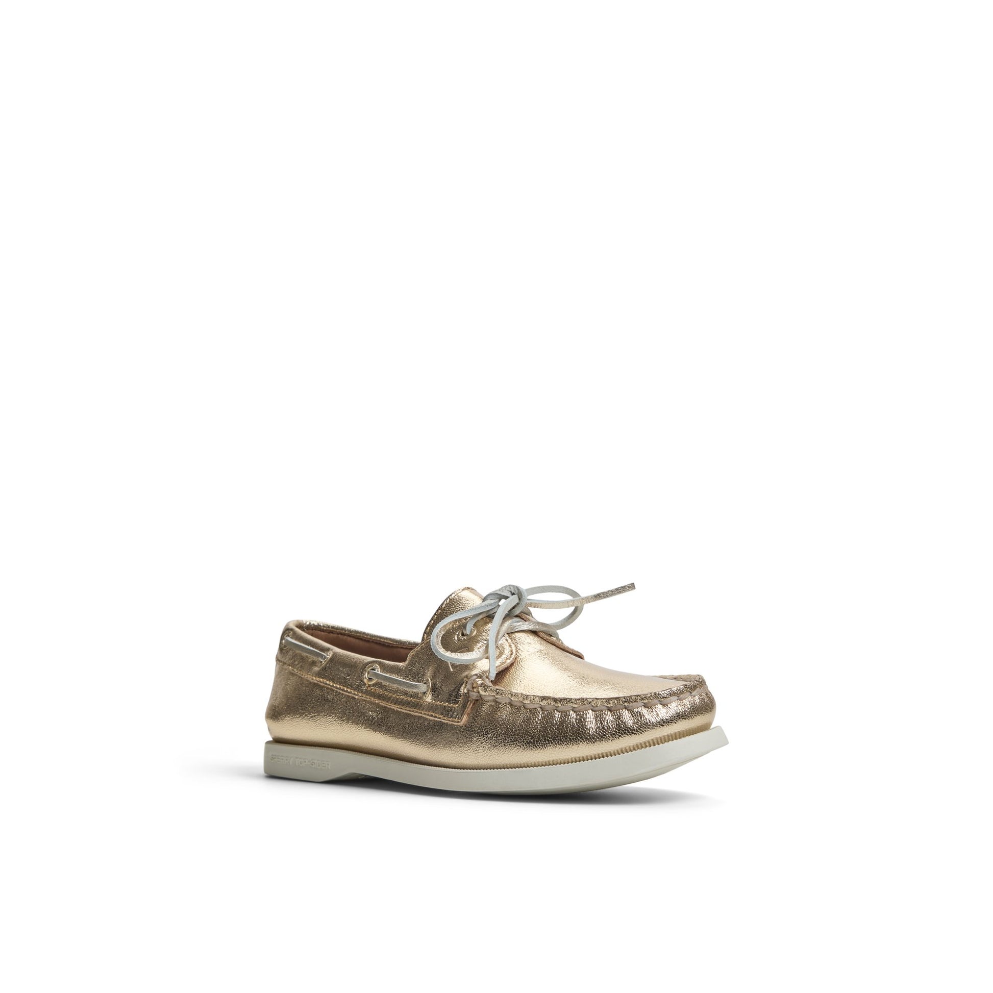 Side view of Gold Authentic Original™ 2 Eye Boat Shoe Boat Shoes