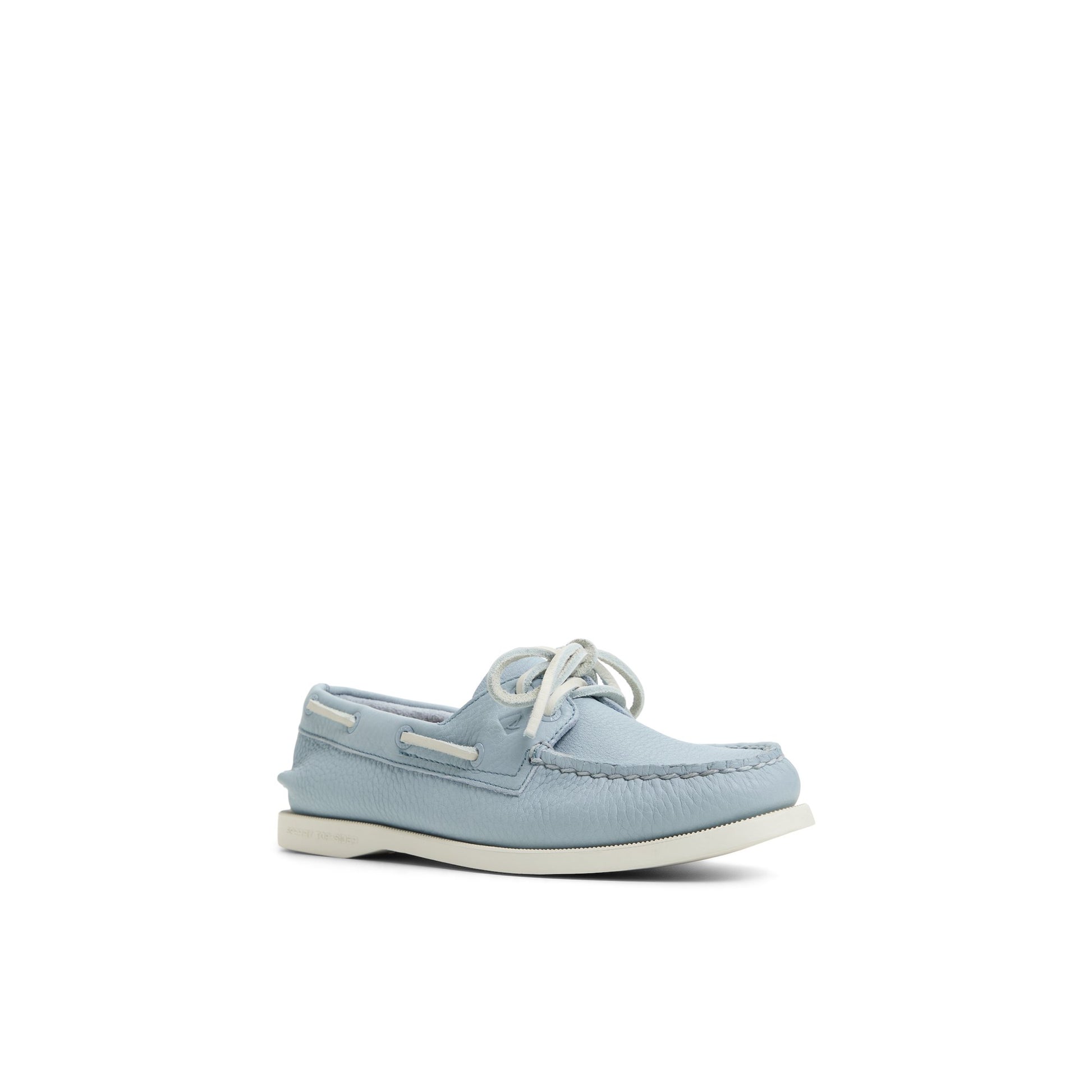 Side view of Light Blue Authentic Original™ 2 Eye Boat Shoe Boat Shoes