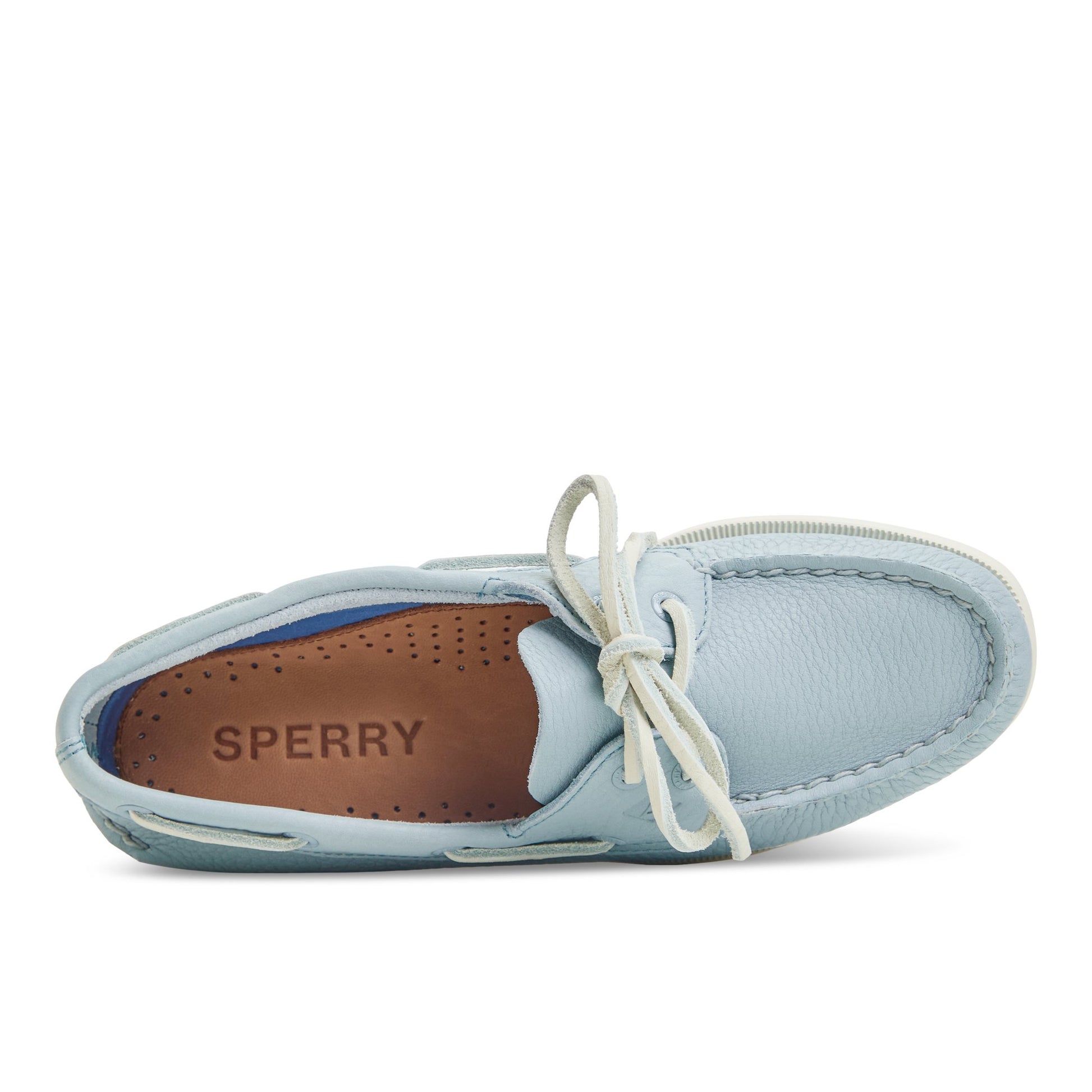 Top-down view of the Light Blue Authentic Original™ 2 Eye Boat Shoe Boat Shoes
