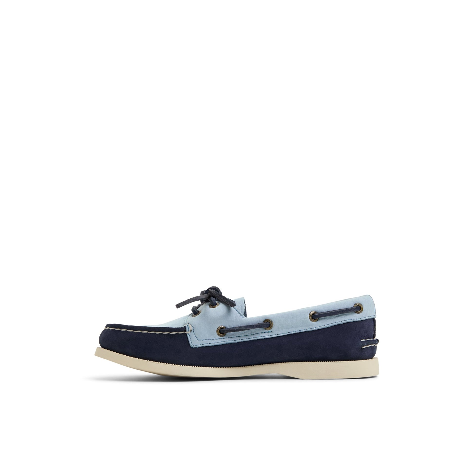 Three-quarter angle of Blue Multi Authentic Original™ 2 Eye Boat Shoe Boat Shoes's back side