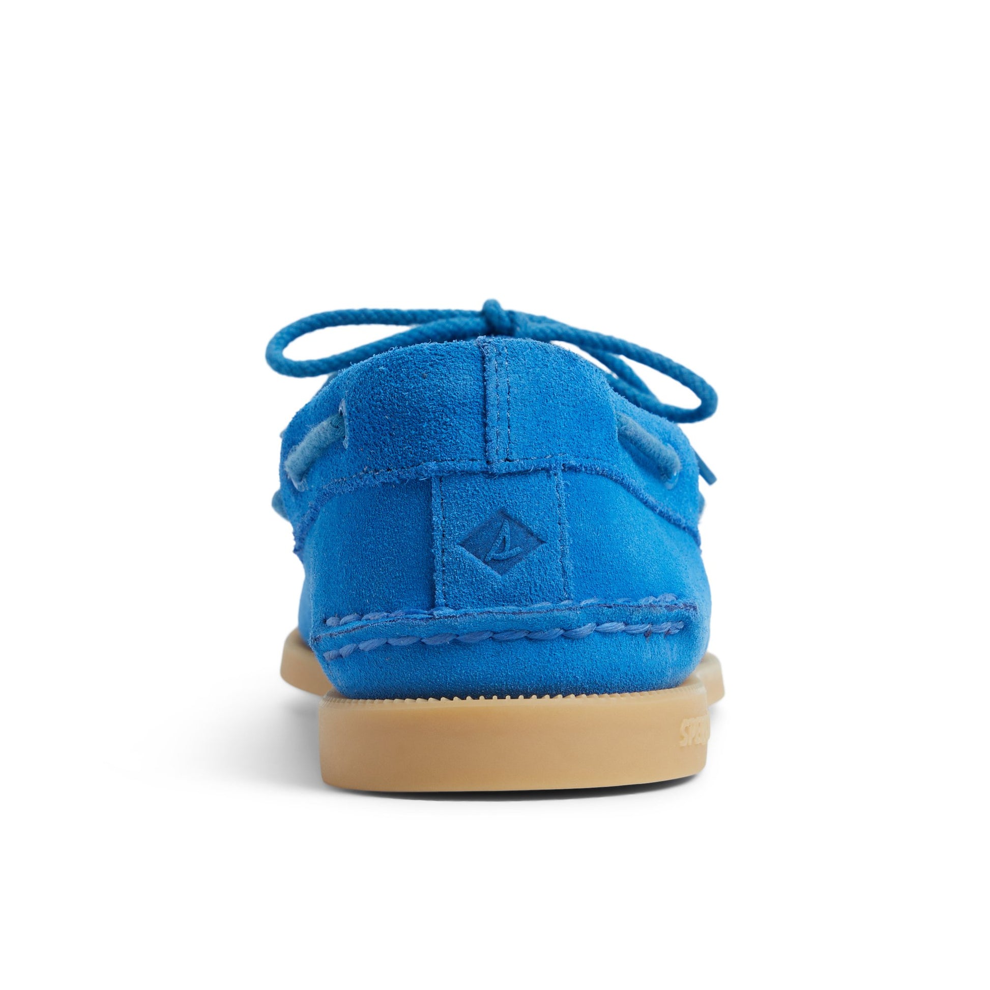 Three-quarter angle of Bright Blue Authentic Original™ 2-Eye Boat Shoe Boat Shoes's front side