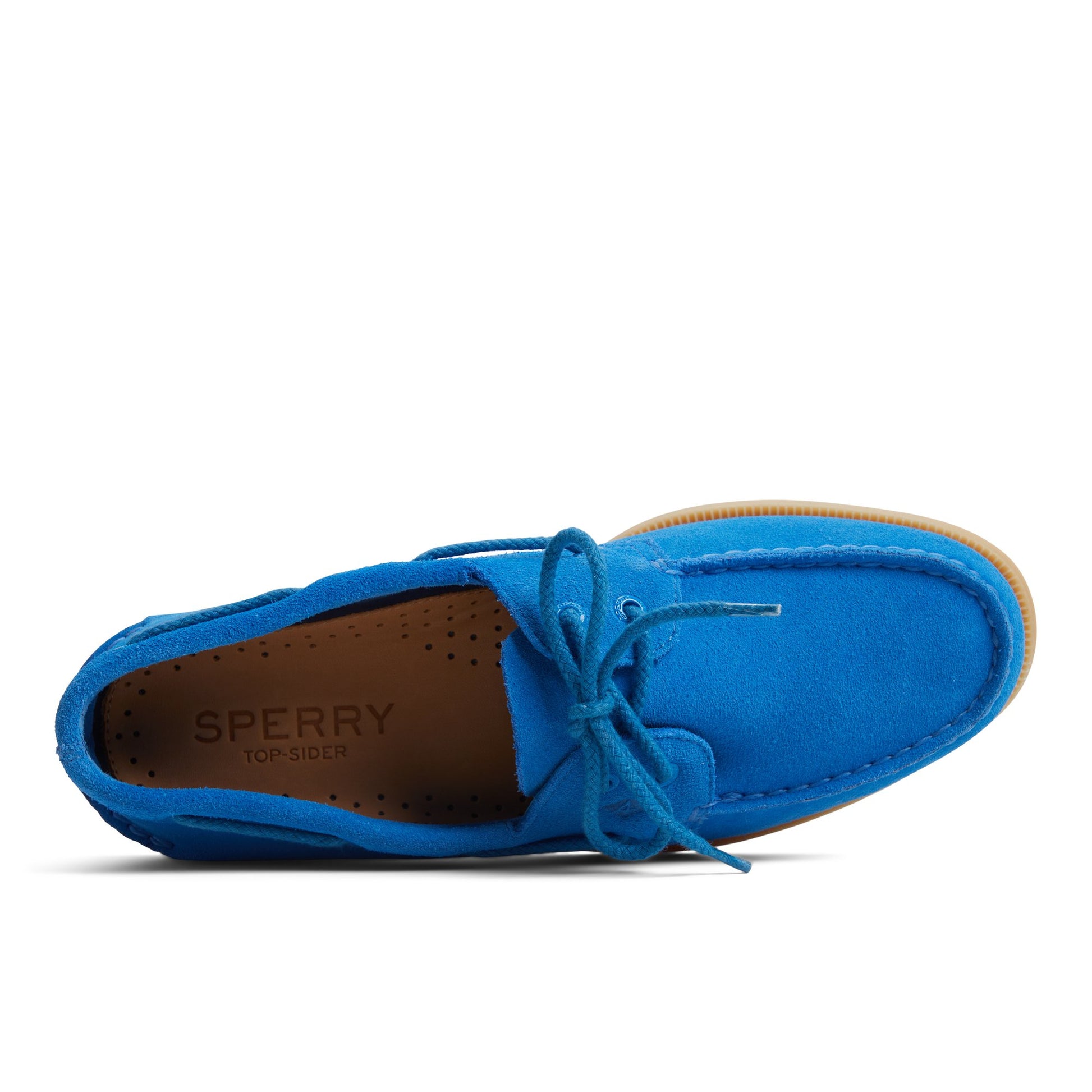 Top-down view of the Bright Blue Authentic Original™ 2-Eye Boat Shoe Boat Shoes