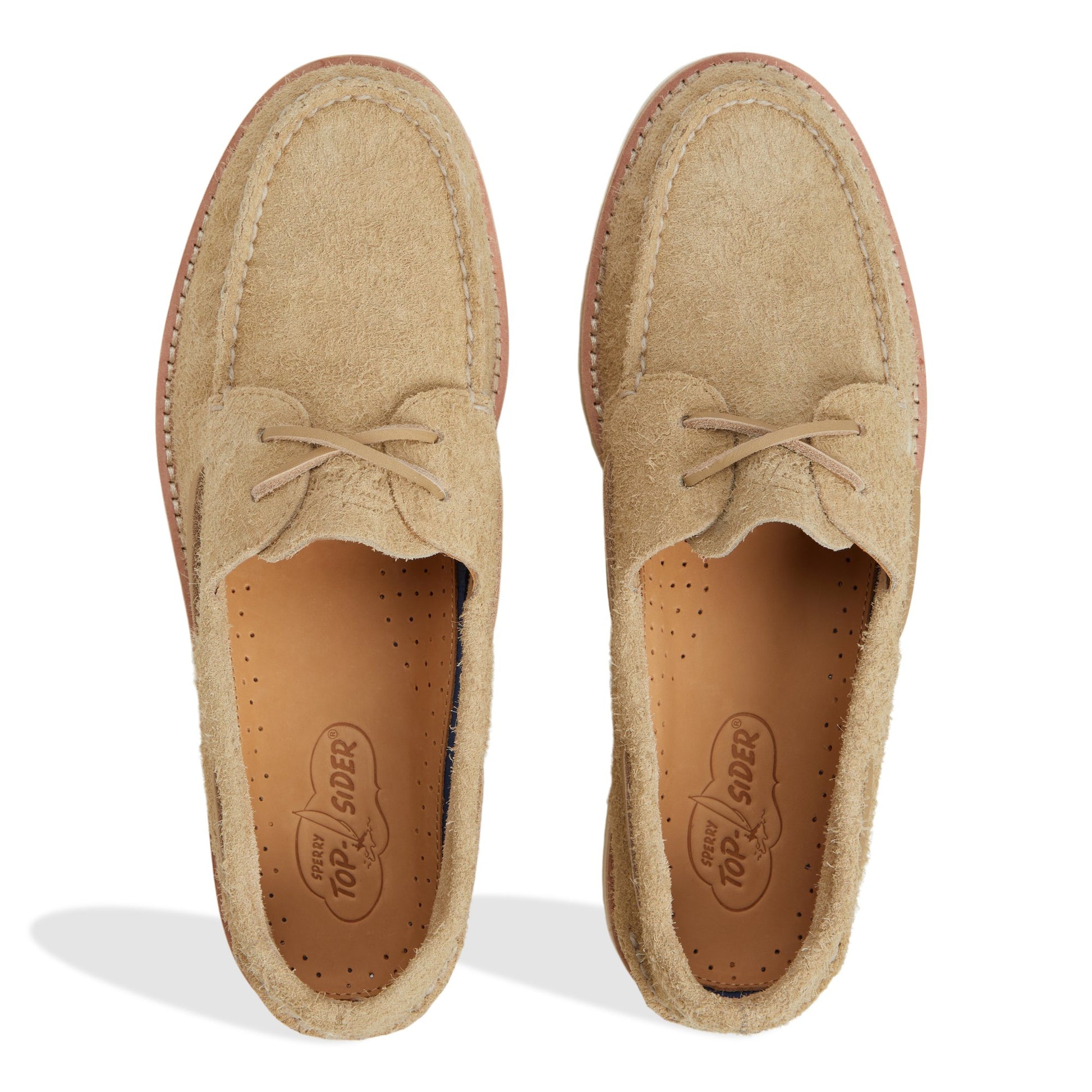Top-down view of the Sand Authentic Original™ 2 Eye Ripple Boat Shoe Boat Shoe