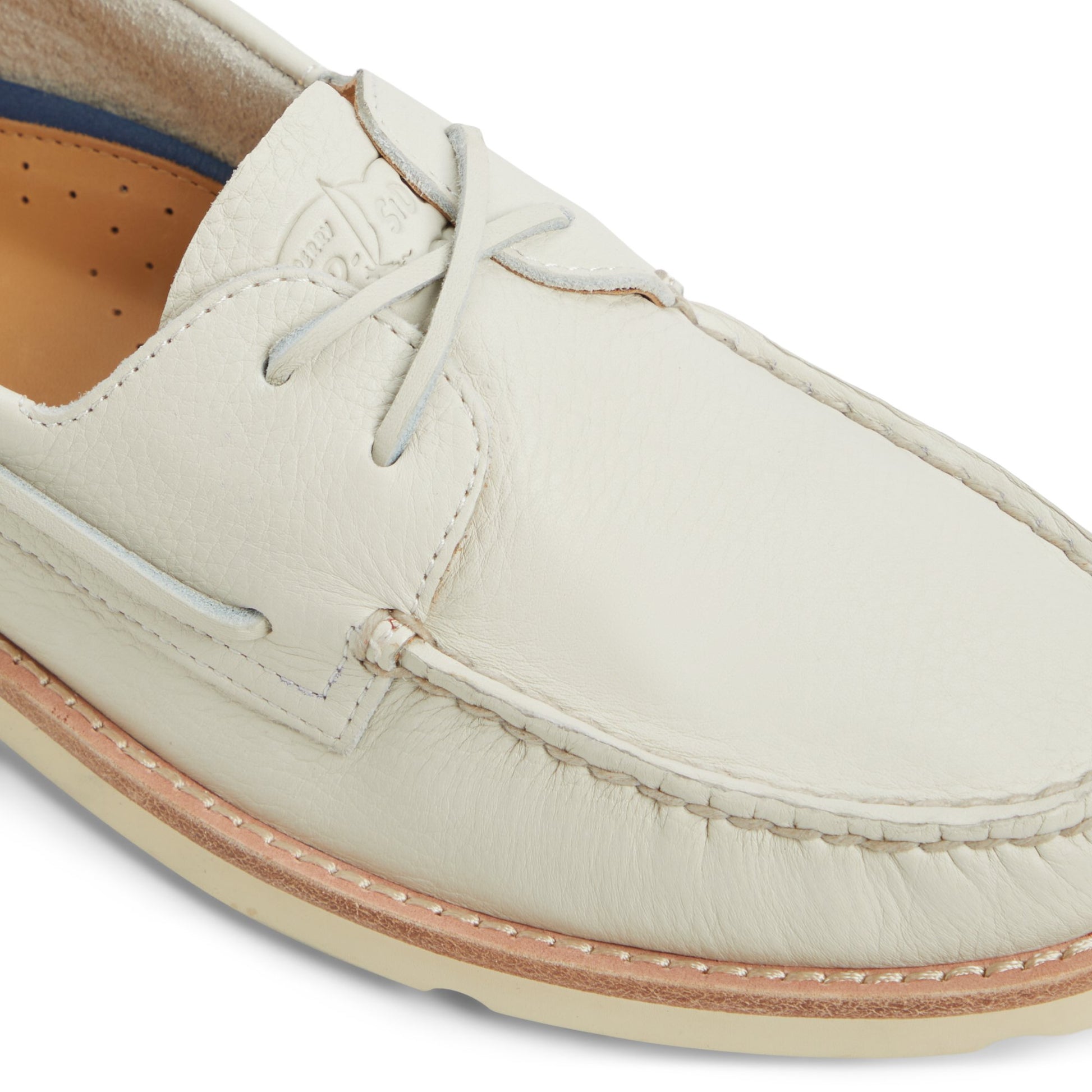 View of Cream Authentic Original™ 2 Eye Ripple Boat Shoe Boat Shoes's sole