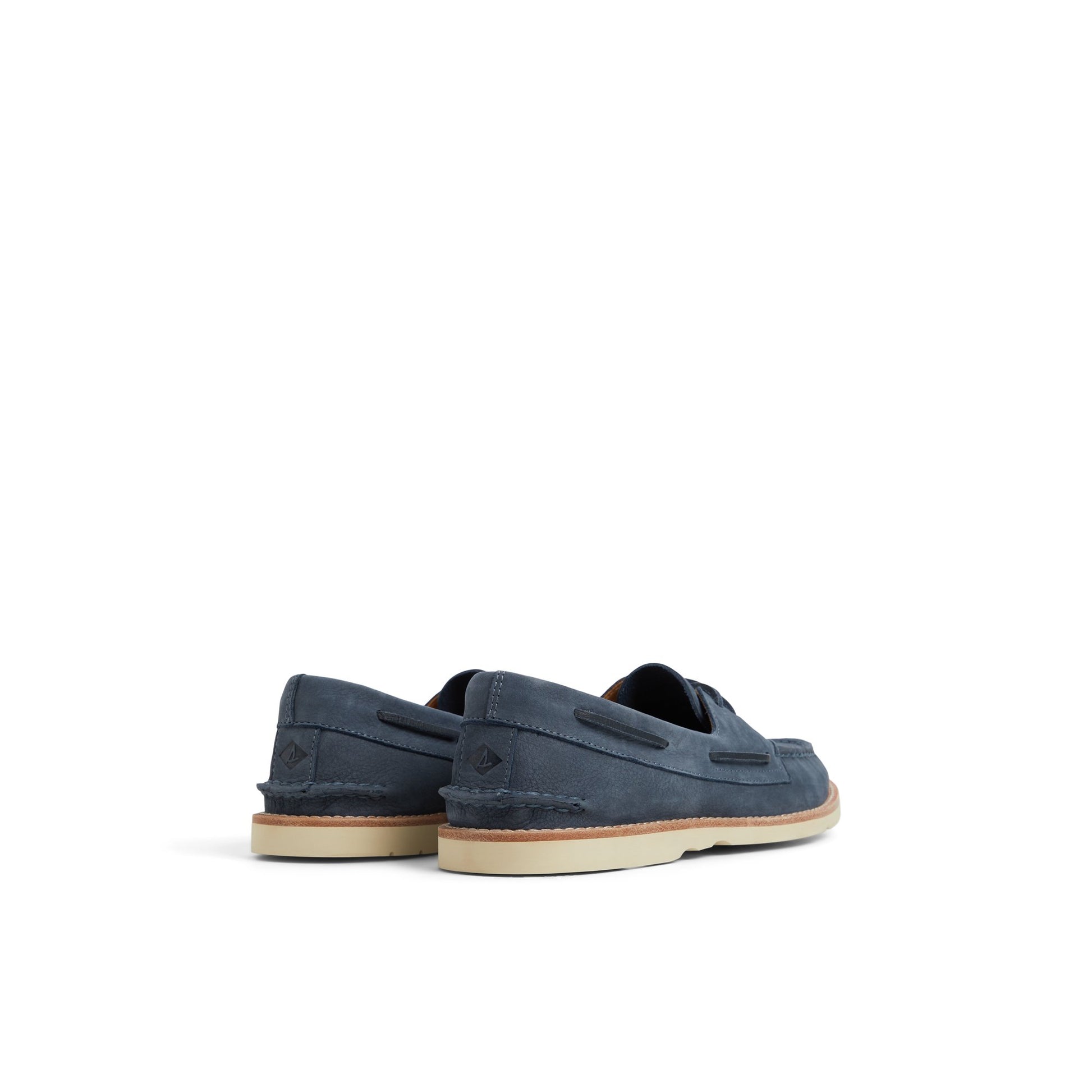 Three-quarter angle of Dust Blue Authentic Original™ 2 Eye Ripple Boat Shoe Boat Shoe's front side