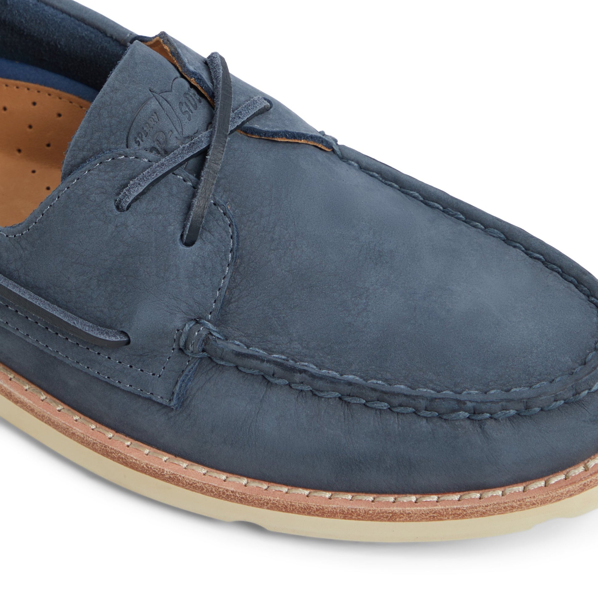 View of Dust Blue Authentic Original™ 2 Eye Ripple Boat Shoe Boat Shoe's sole