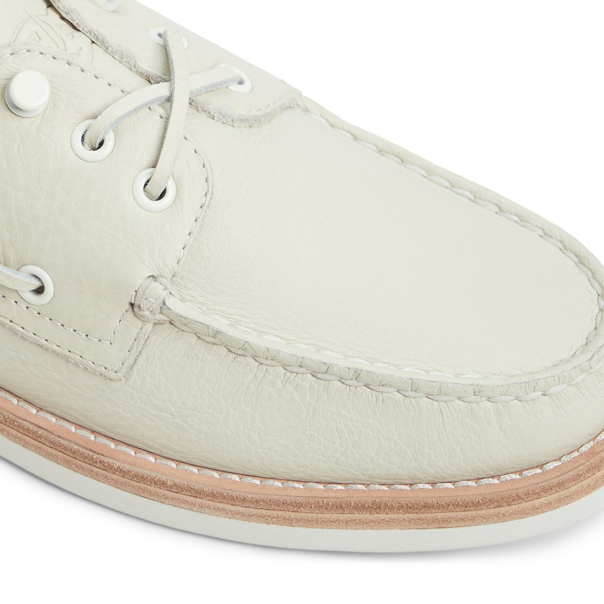 View of Cream Authentic Original™ 3 Eye Boat Shoe Boat Shoes's sole