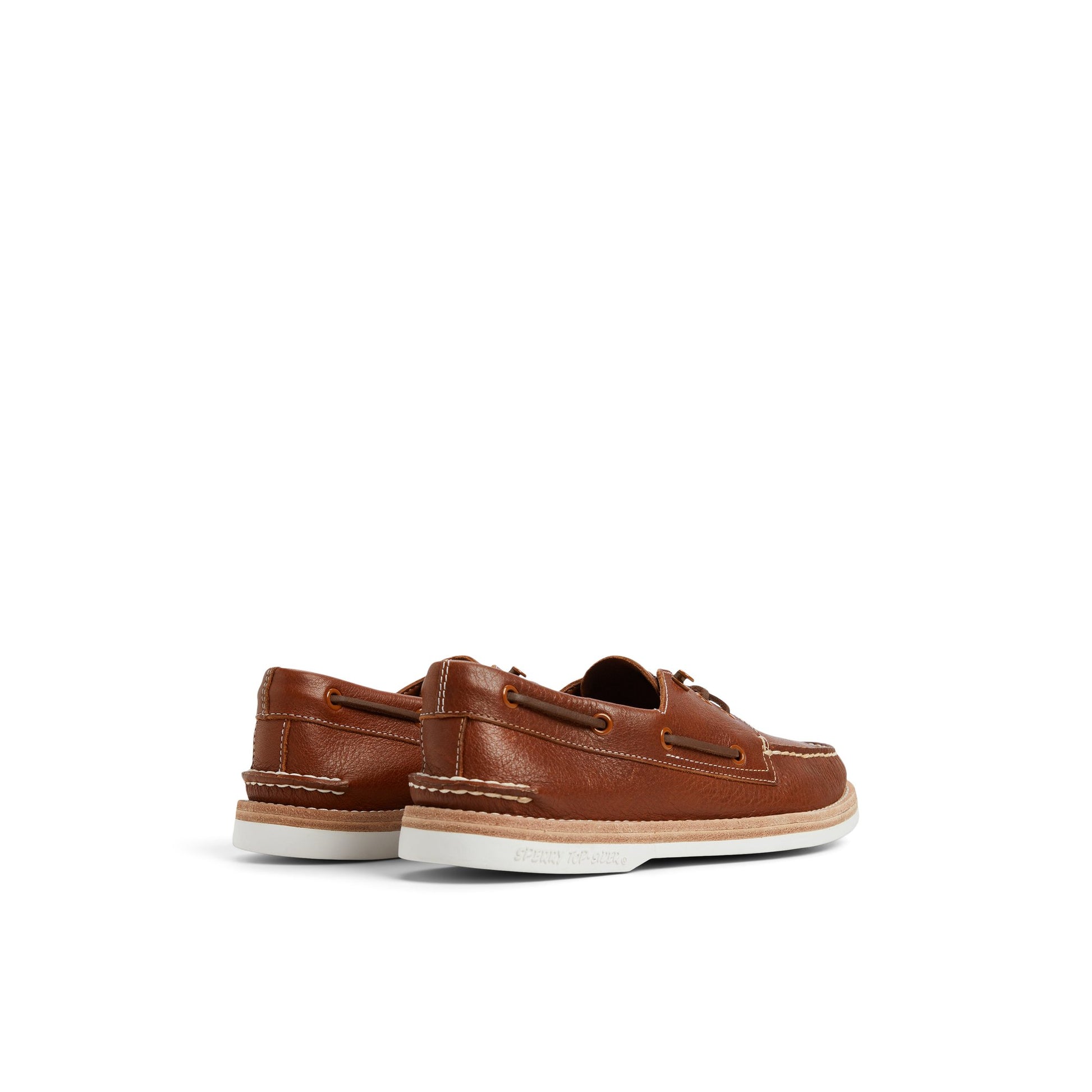 Three-quarter angle of Brown Authentic Original™ 3 Eye Boat Shoe Boat Shoe's front side