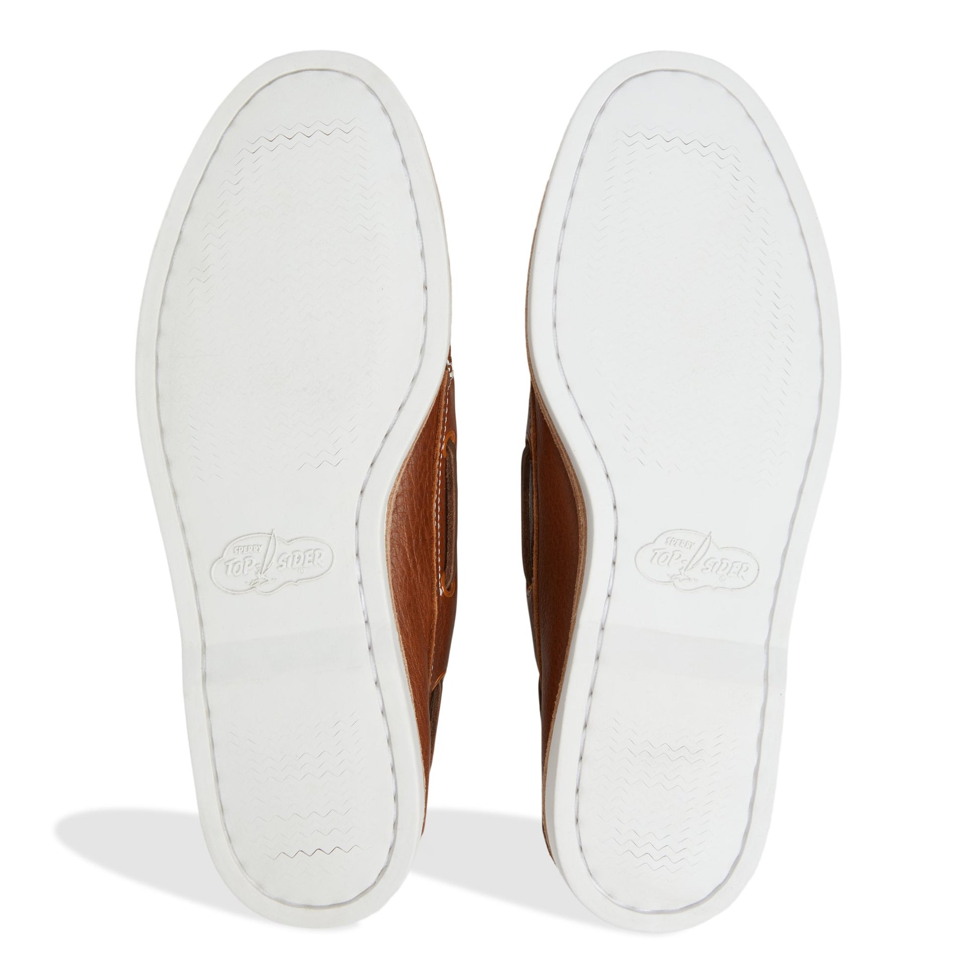 Close-up of the Brown Authentic Original™ 3 Eye Boat Shoe Boat Shoe
