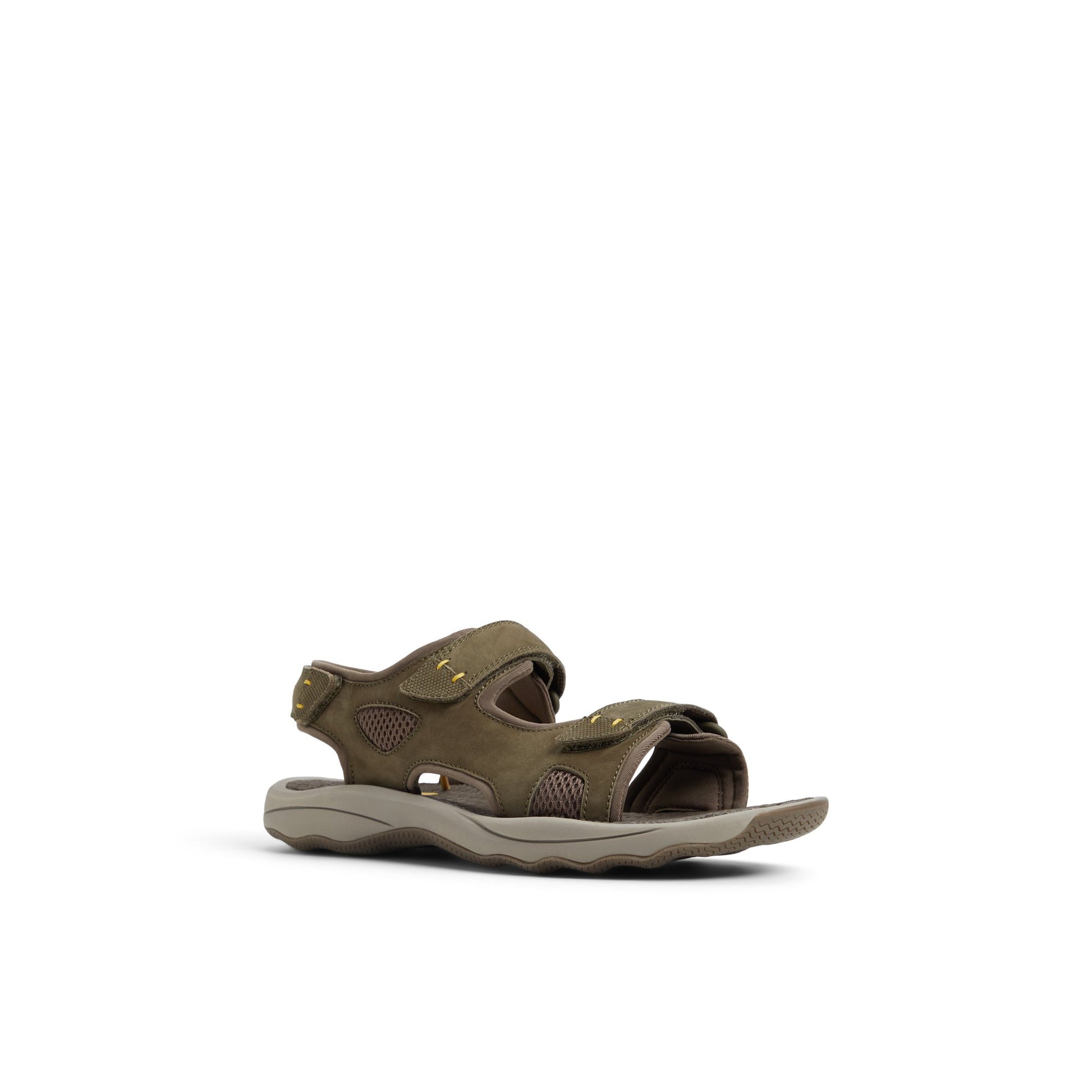 Side view of Olive Deltona Strap Sandal Slide Sandals