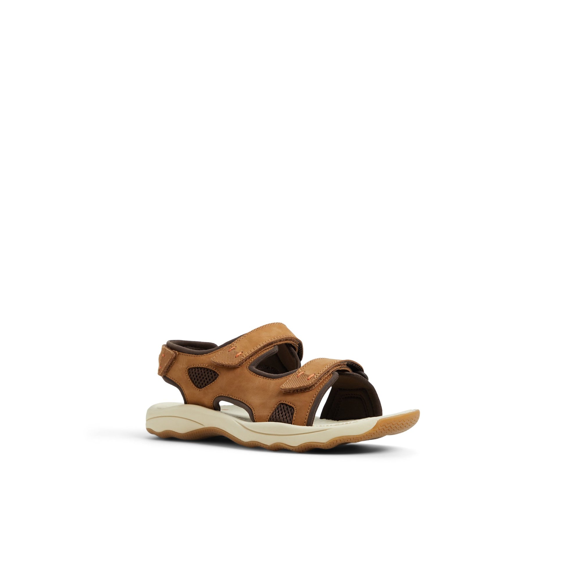 Side view of Tan Deltona Strap Sandal Slide Sandals