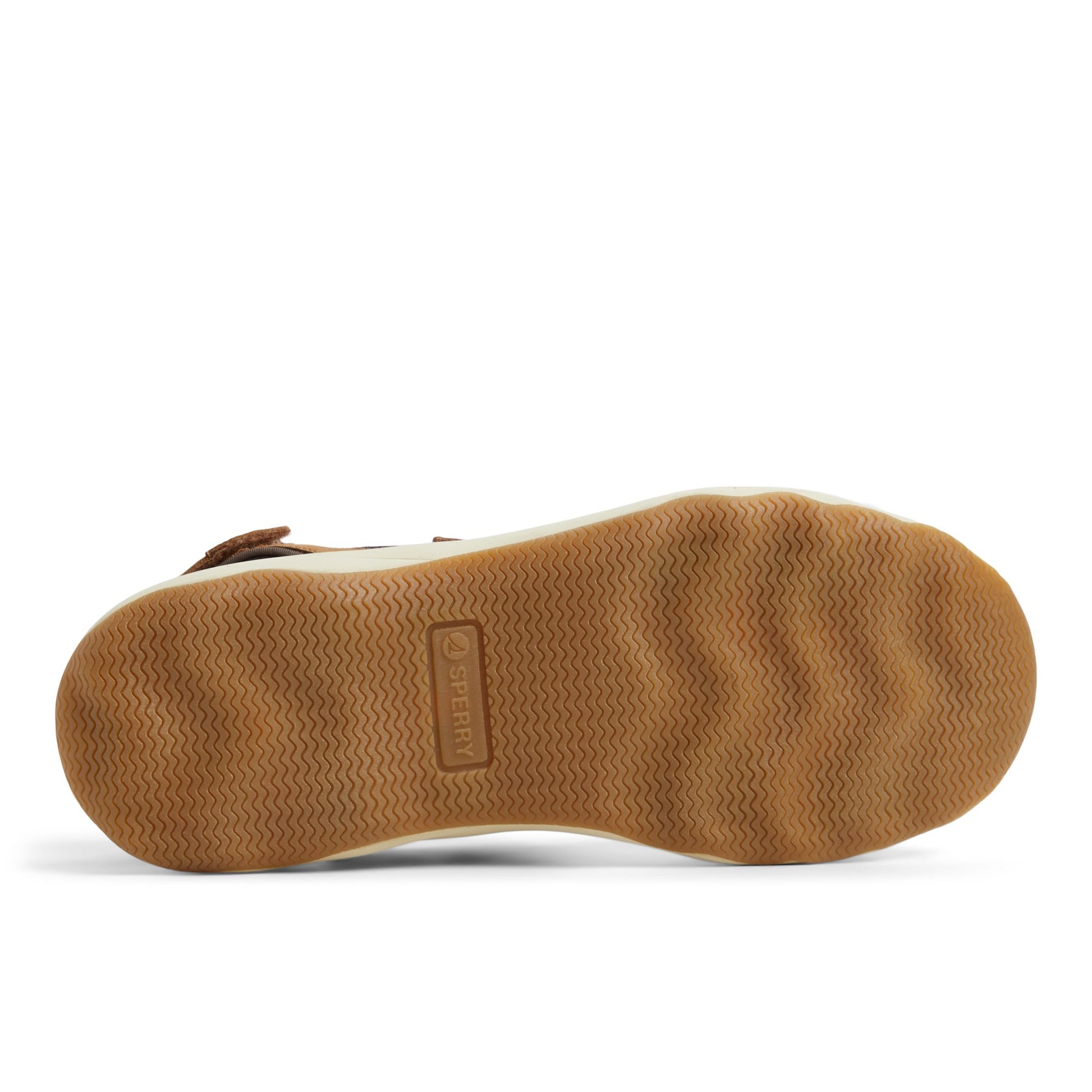 Close-up of the Tan Deltona Strap Sandal Slide Sandals