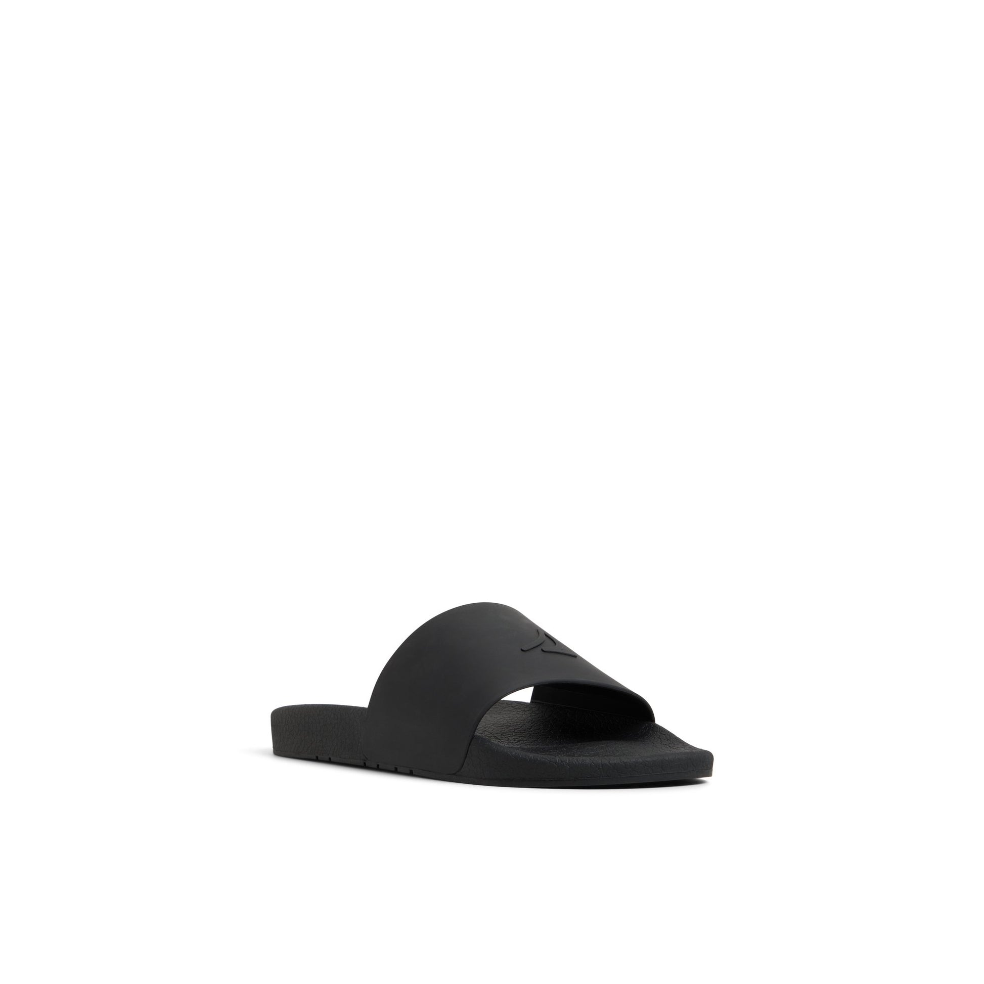 Side view of Black Freeboard Sandals Slide Sandals